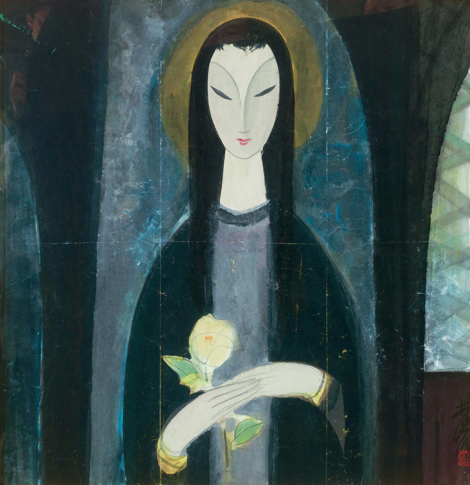 2017-12-19拍品信息拍品名称林风眠 1953年作 持花仕女作者林风眠拍品