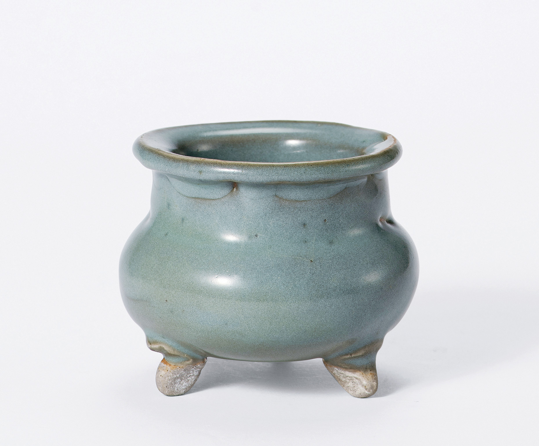 0142 金/元(1115-1368) 钧窑天蓝釉鬲式炉