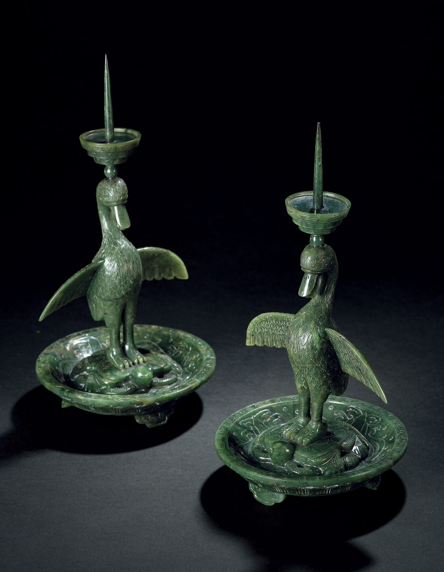 碧玉海晏河清烛台-玉质金相——中国古代玉器艺术珍品-雅昌拍卖