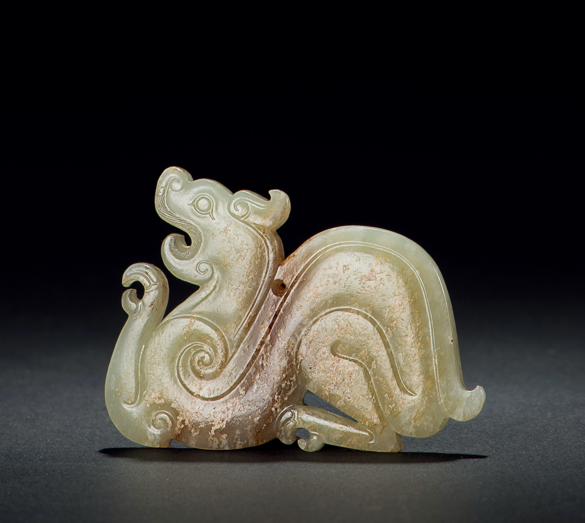 0546 春秋-战国 黄玉蟠螭