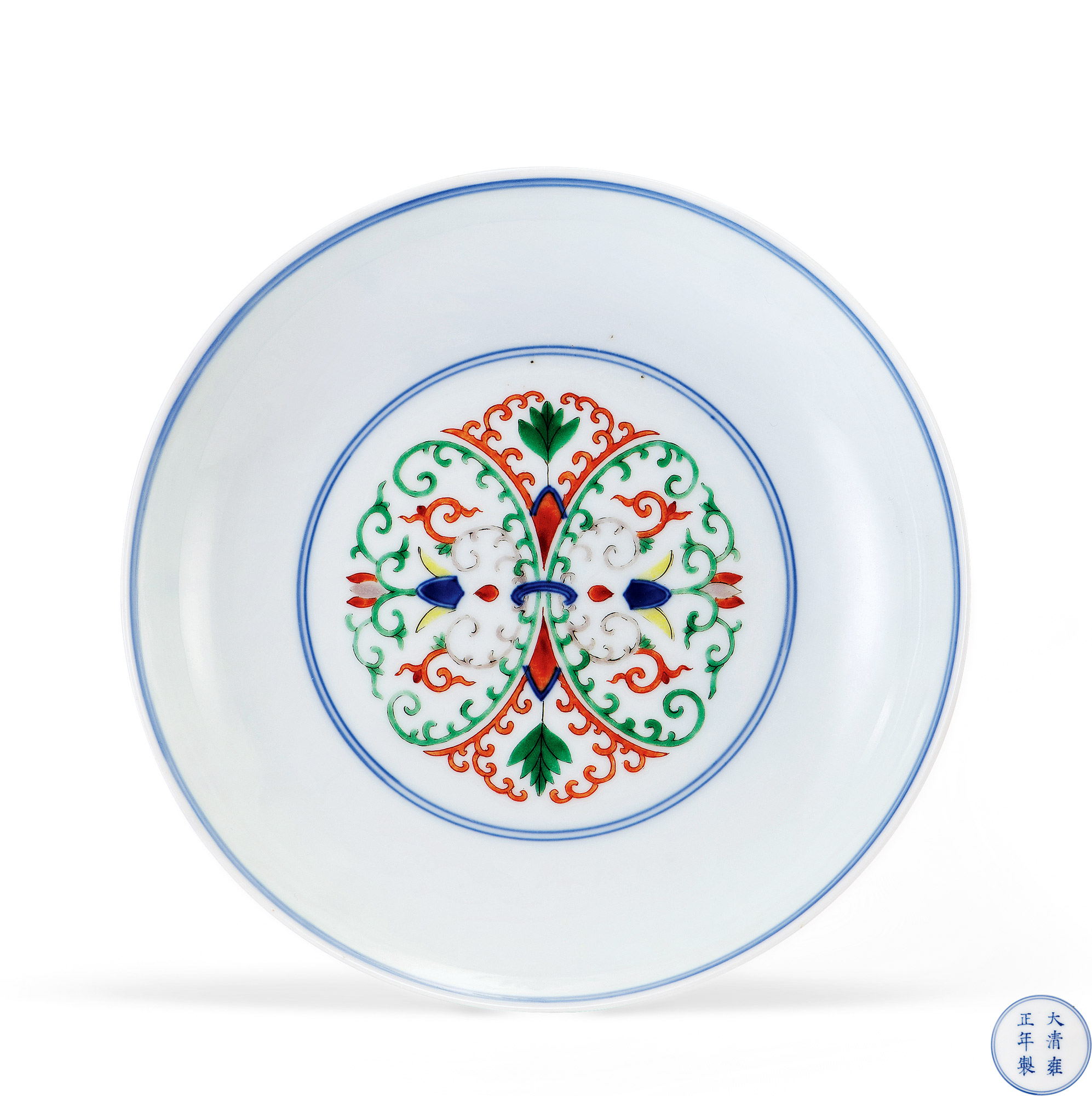 斗彩忍冬纹盘-观古—瓷器珍玩工艺品-雅昌拍卖
