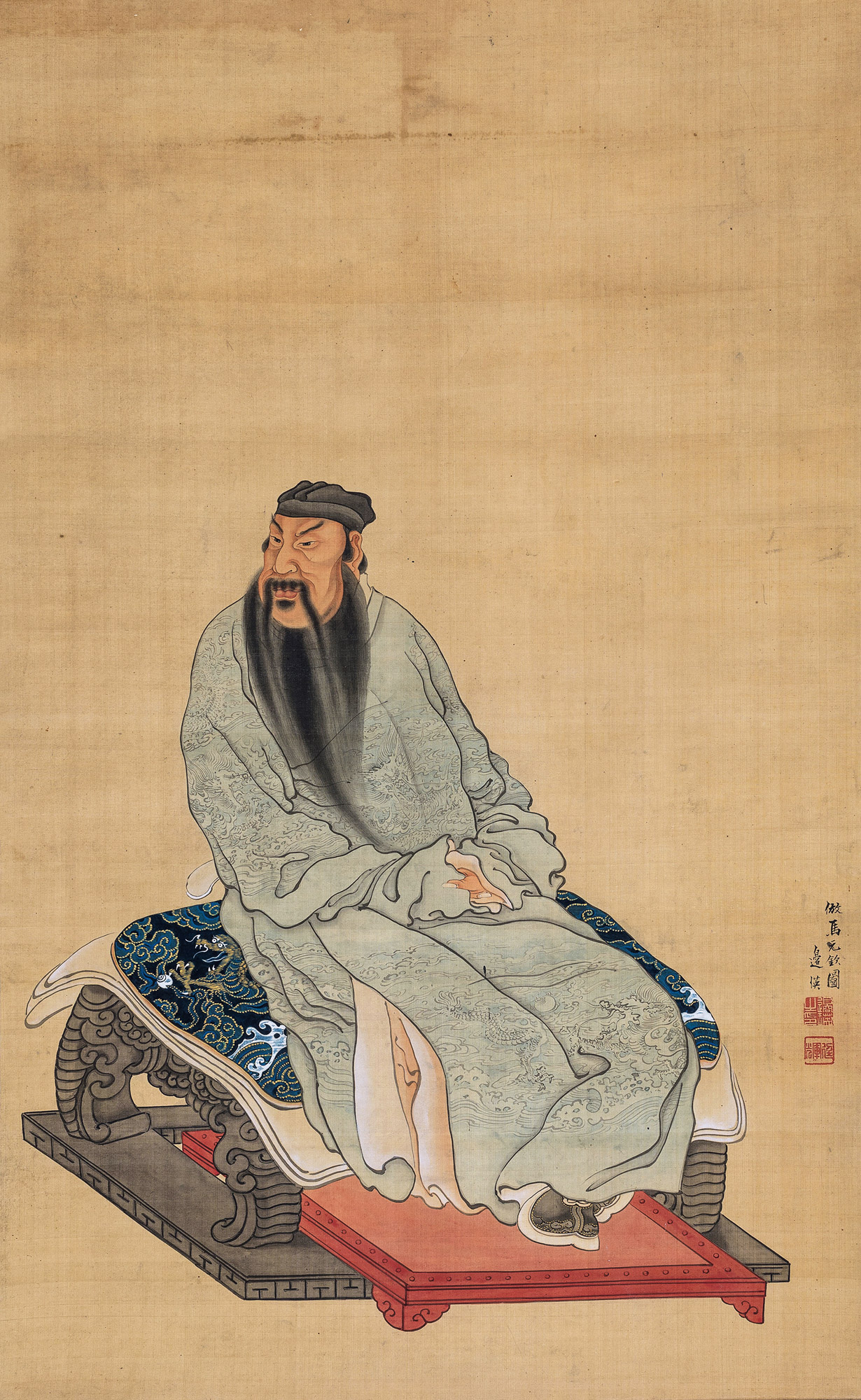 1649朱元璋像立轴绢本