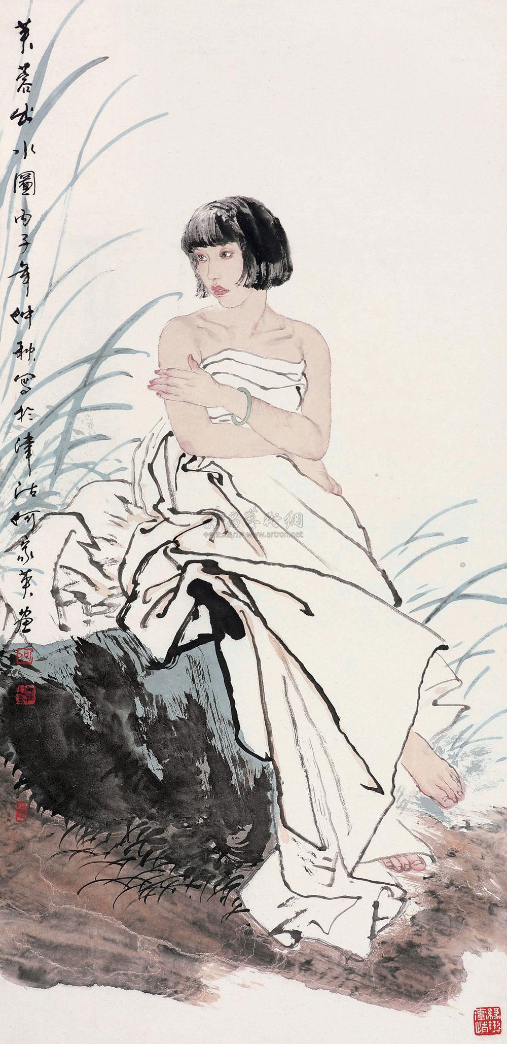 芙蓉出水图-中国当代书画-雅昌拍卖