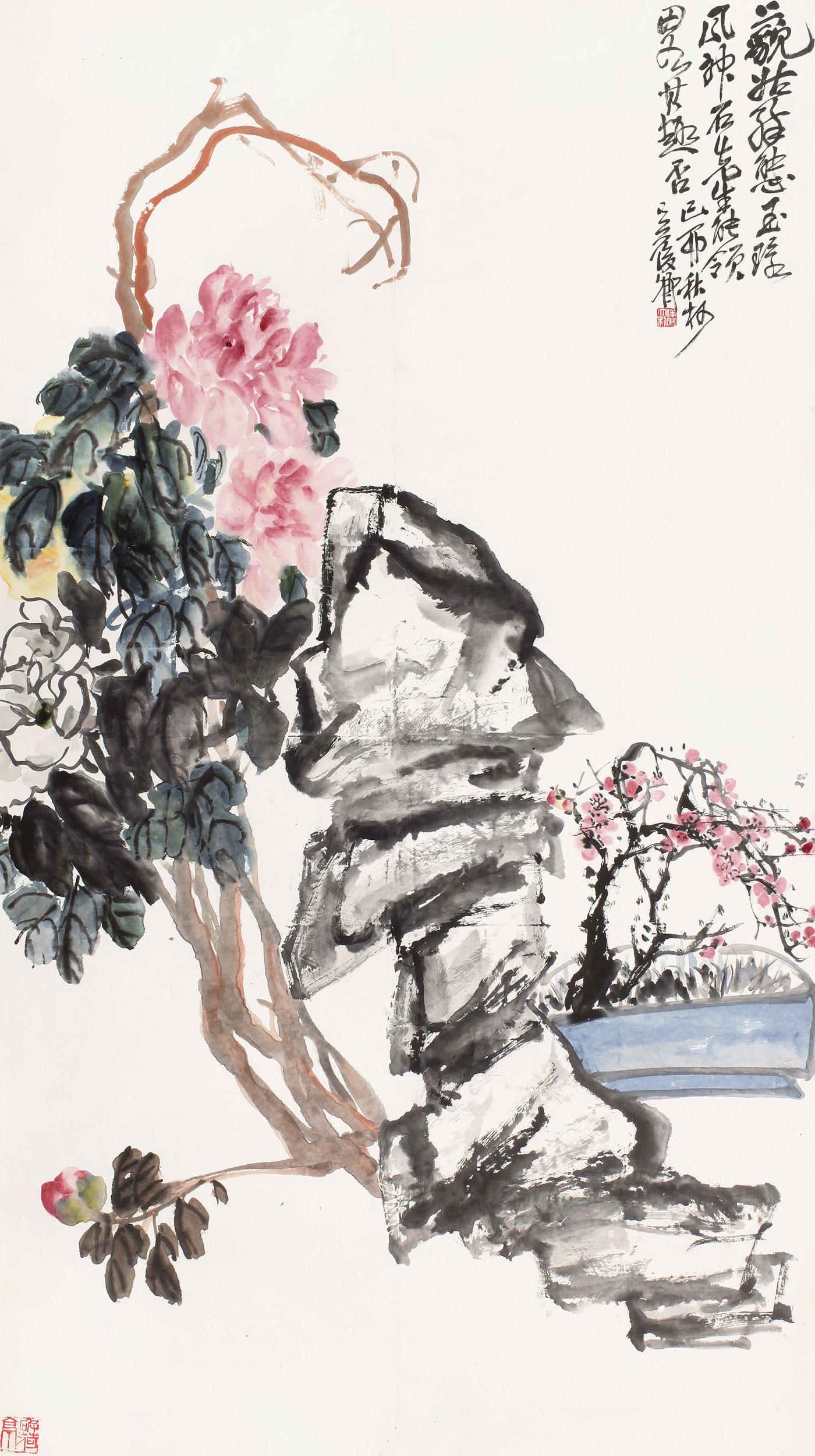 藐姑醉态-中国四大家书画专场—吴昌硕,齐白石,黄宾虹,潘天寿-雅昌