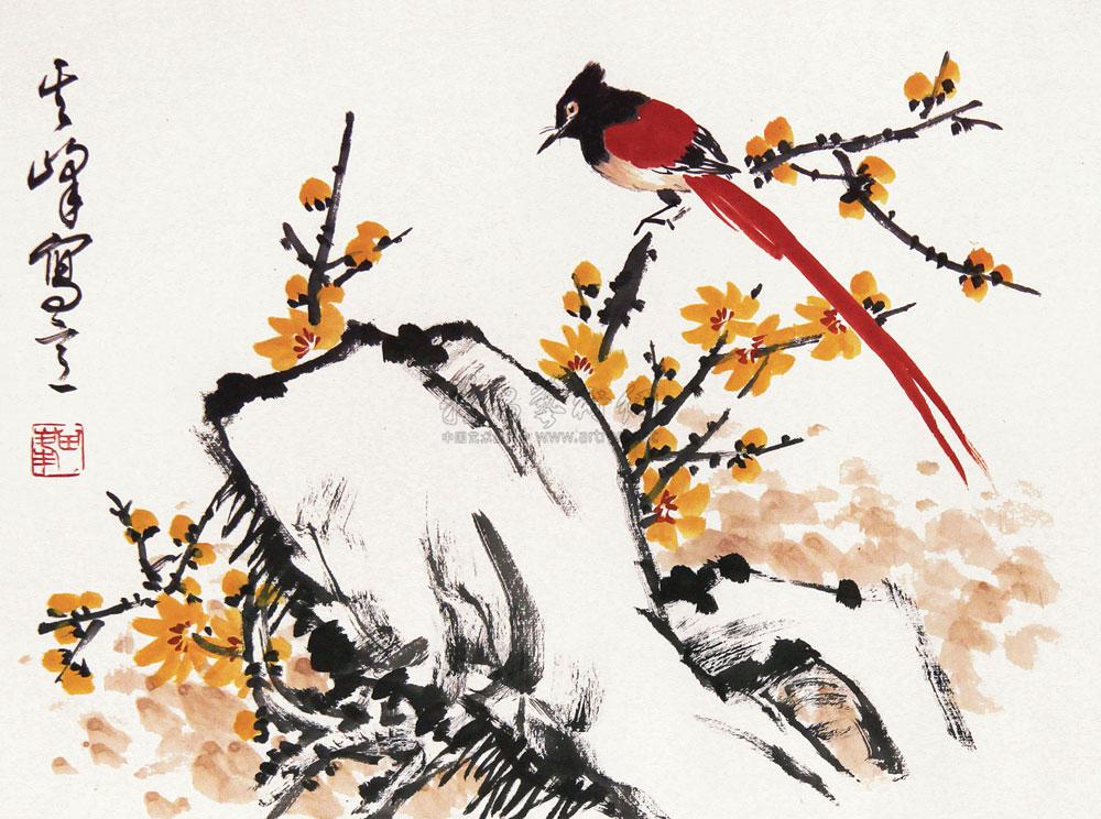 0105 绶带 镜心 纸本