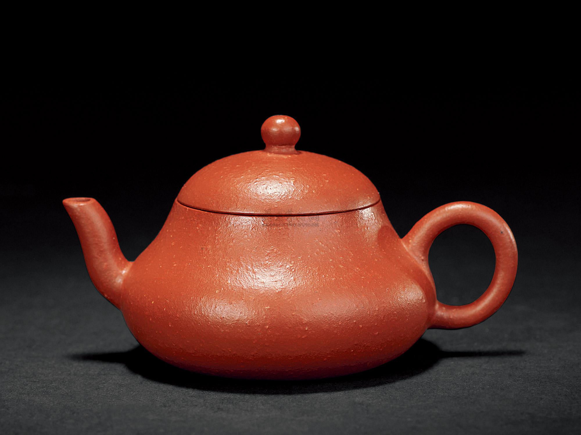 0061 清中期 朱泥君德壶