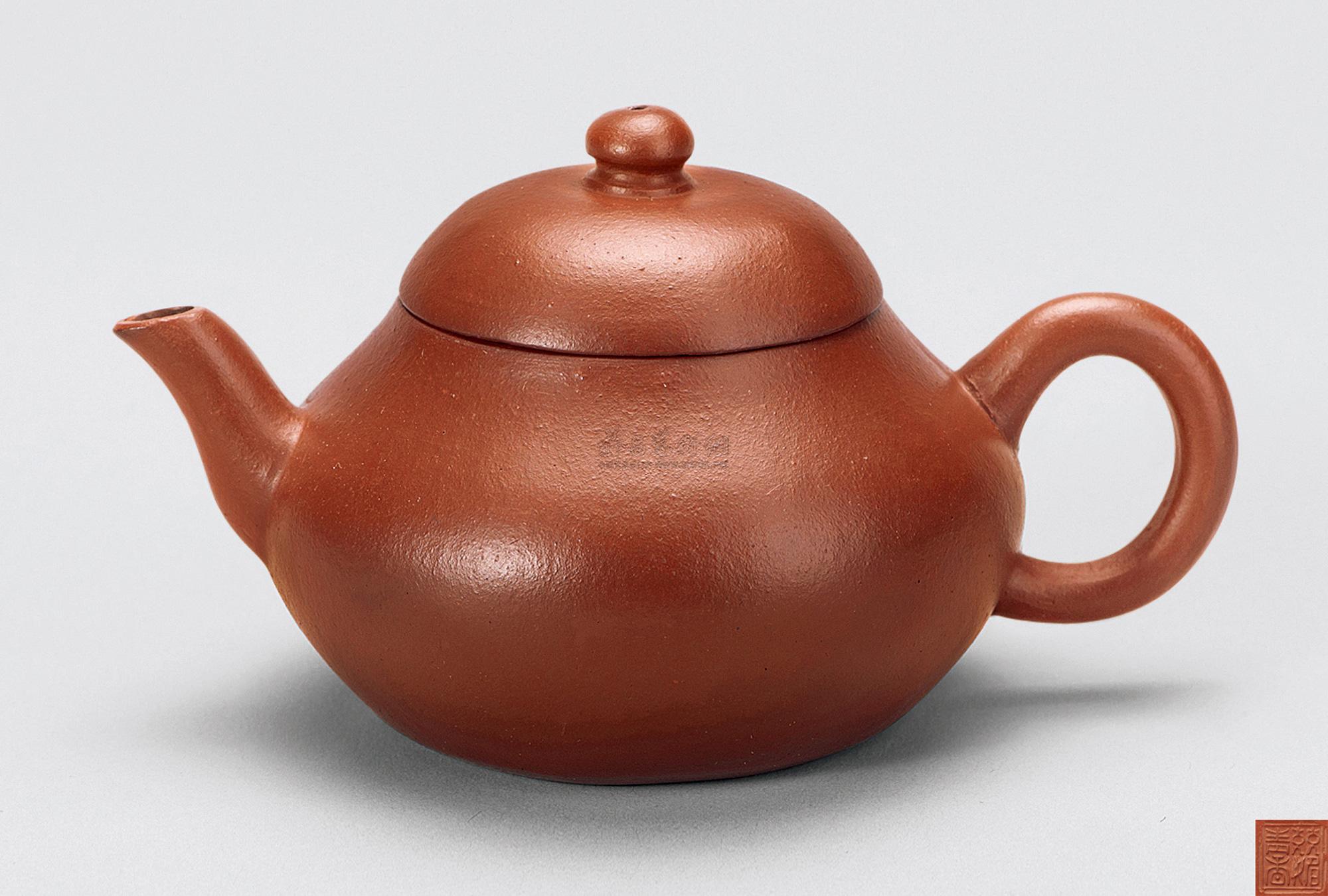 0674清竞媚青香款朱泥君德壶