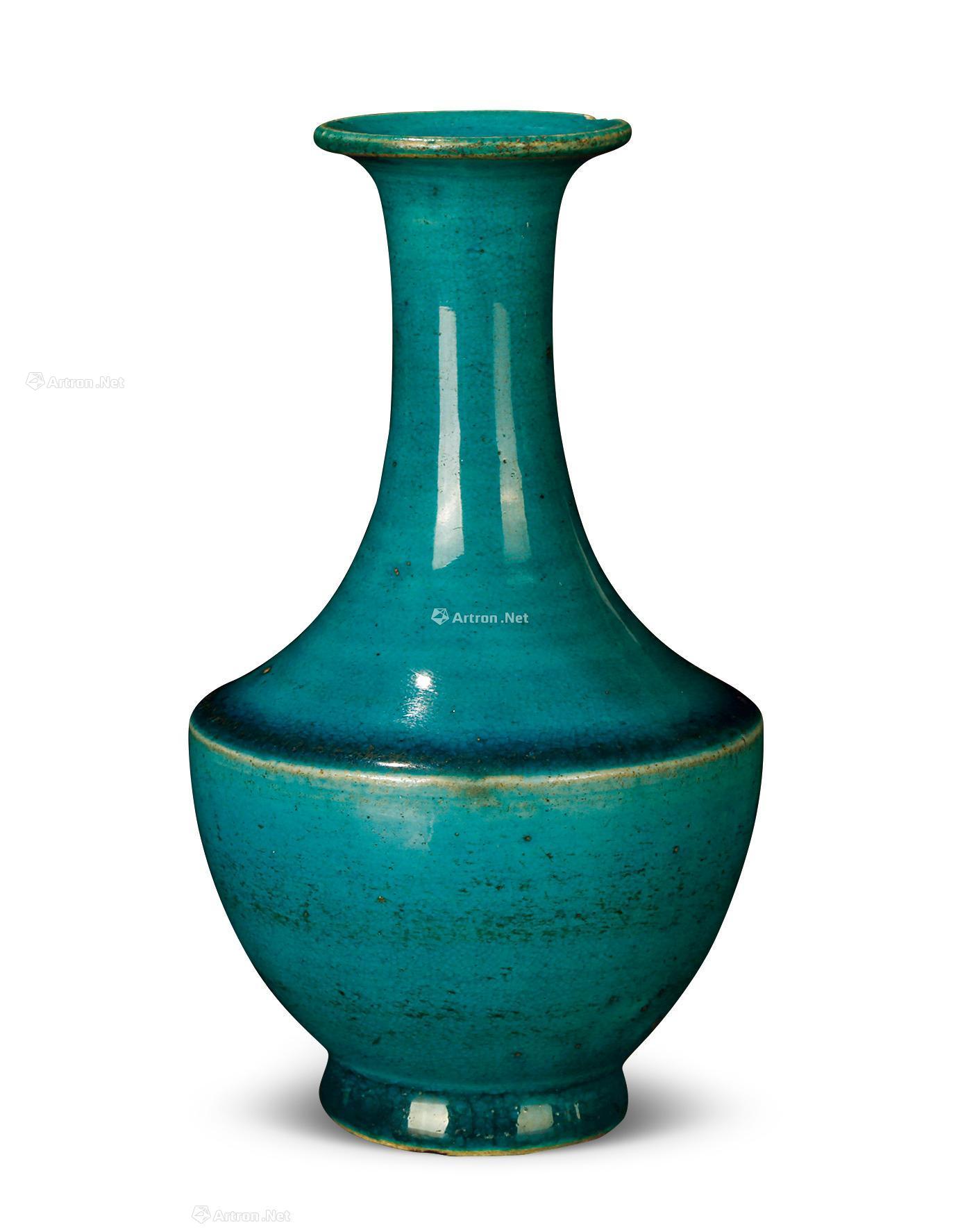 孔雀绿釉赏瓶-寓觉于物—古代瓷器专场-雅昌拍卖