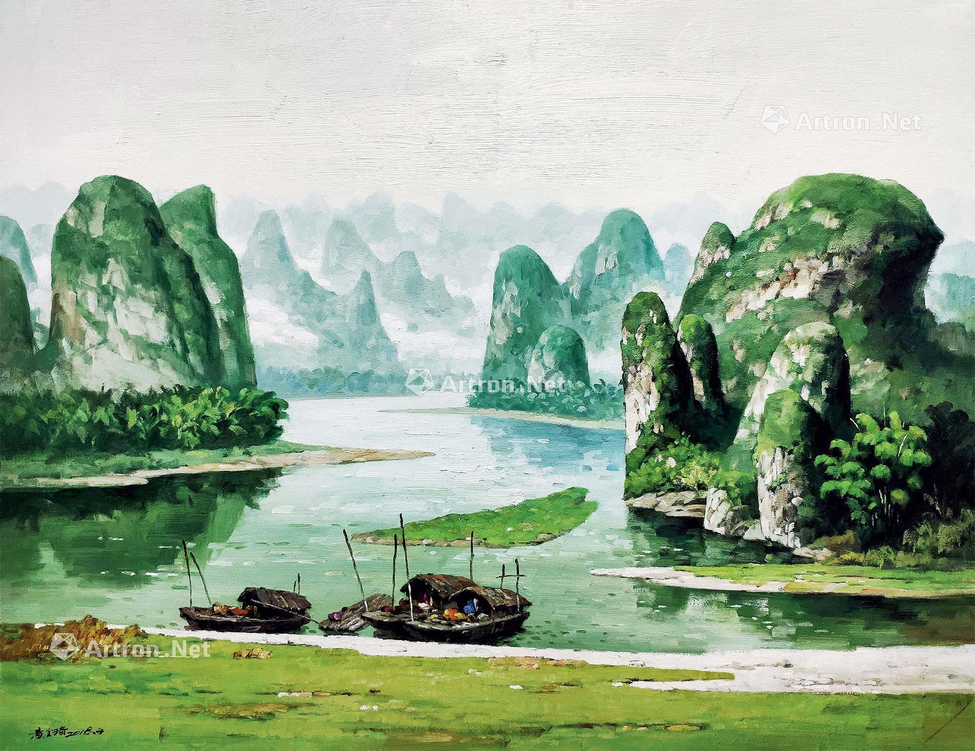 0034 2018年作 桂林山水 油彩 画布