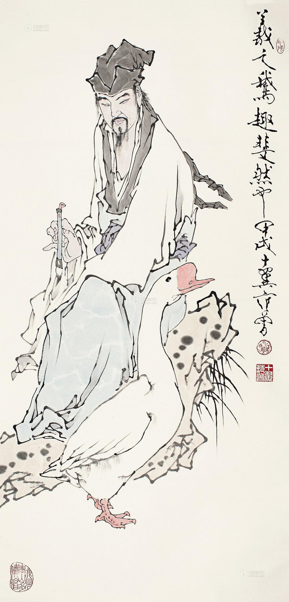 王羲之赏鹅图-中国书画-雅昌拍卖