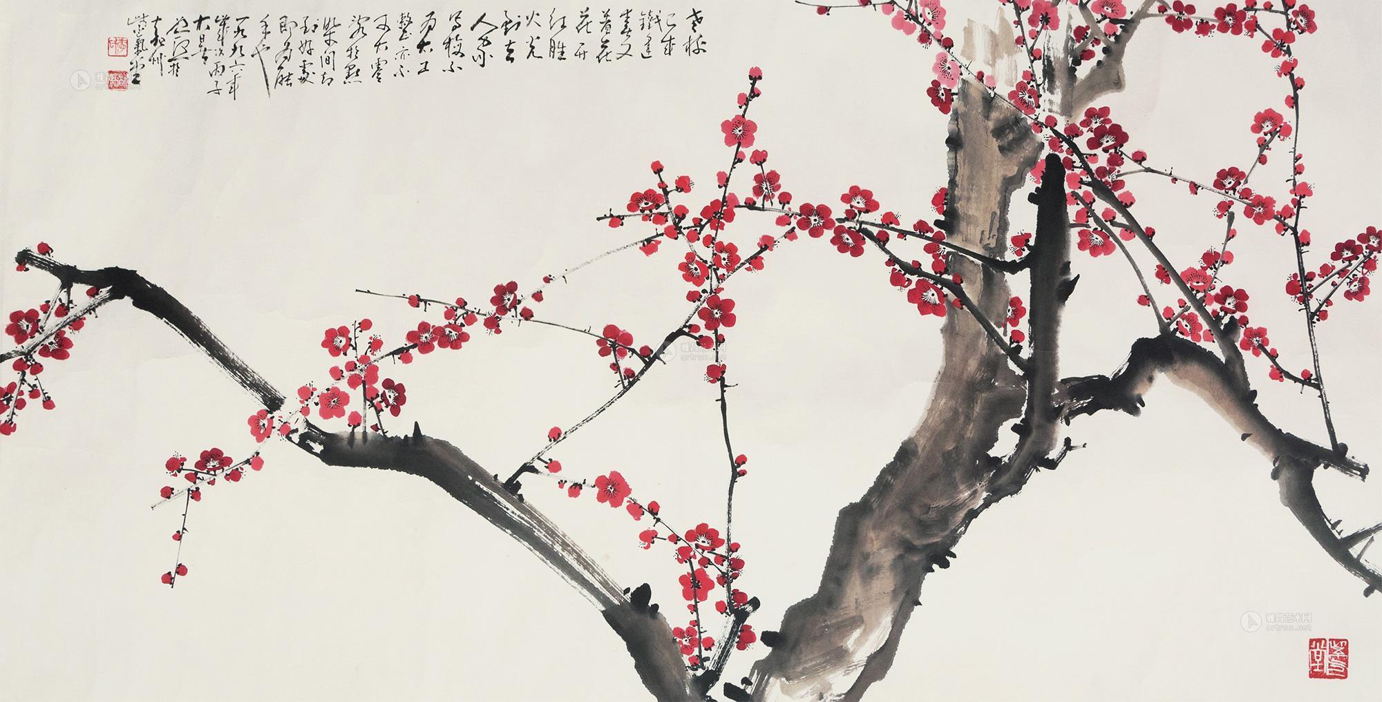 0060 梅花 横幅 纸本