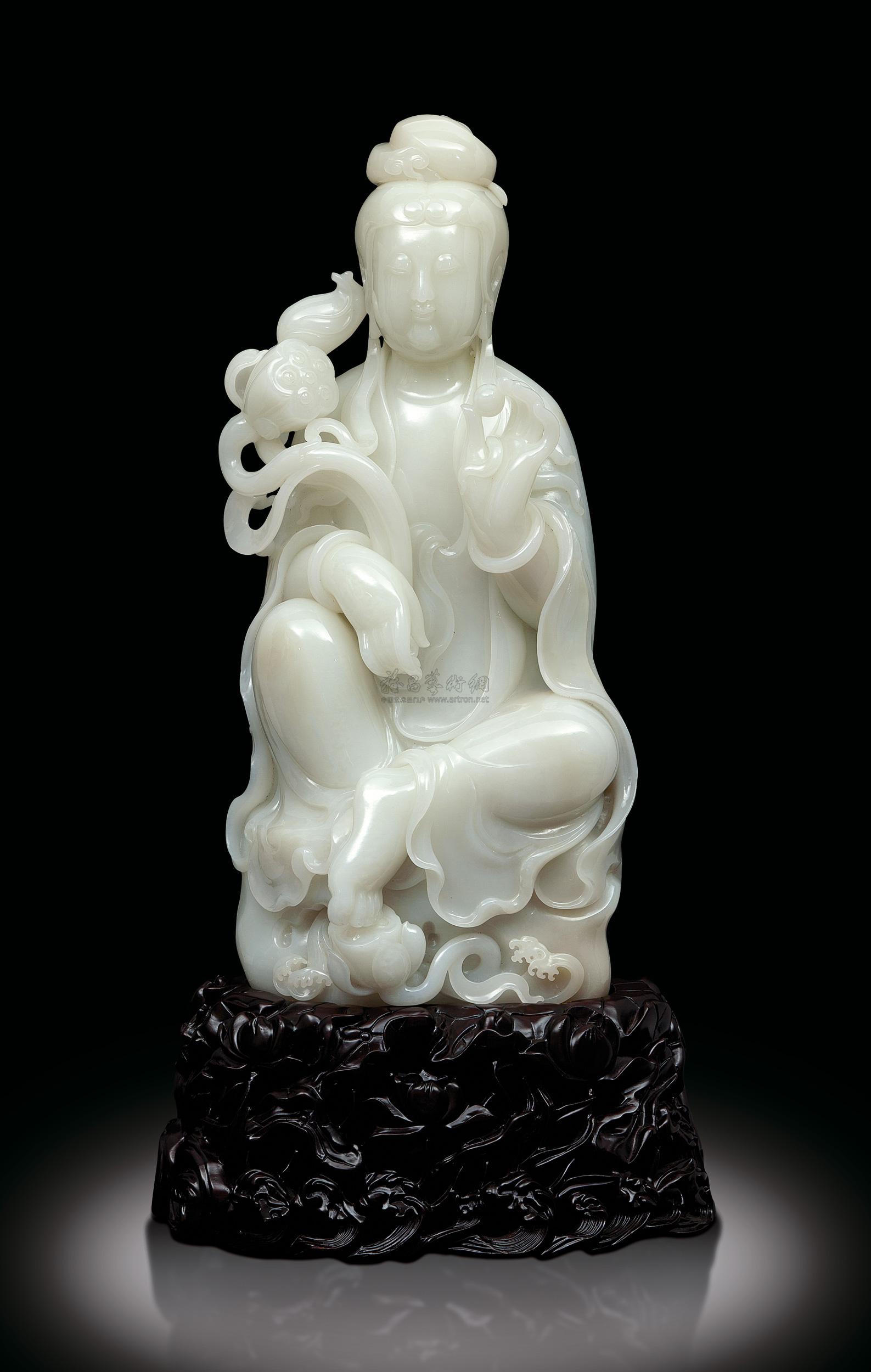 1068 清中期 白玉观音