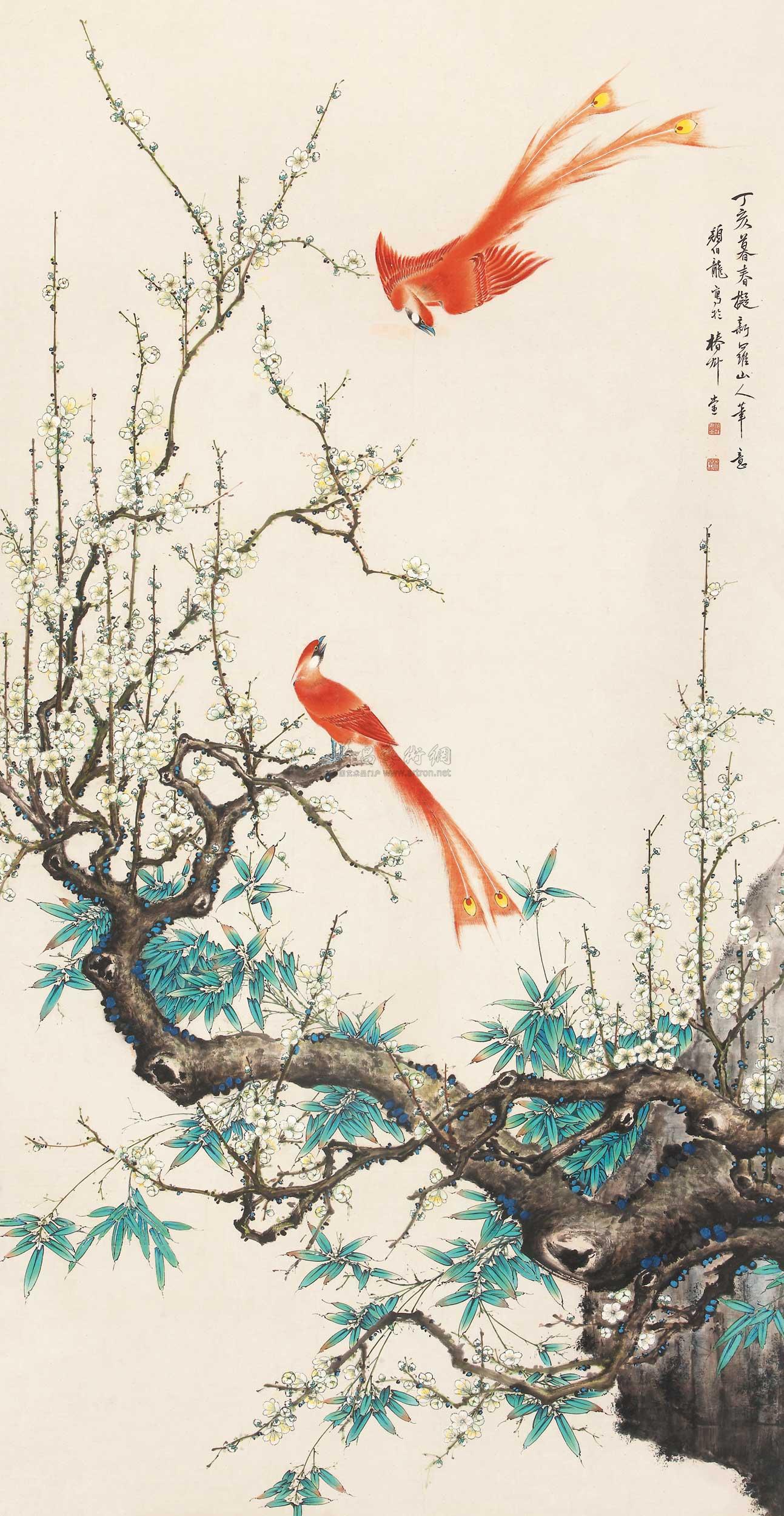 绶带鸟-中国书画-雅昌拍卖