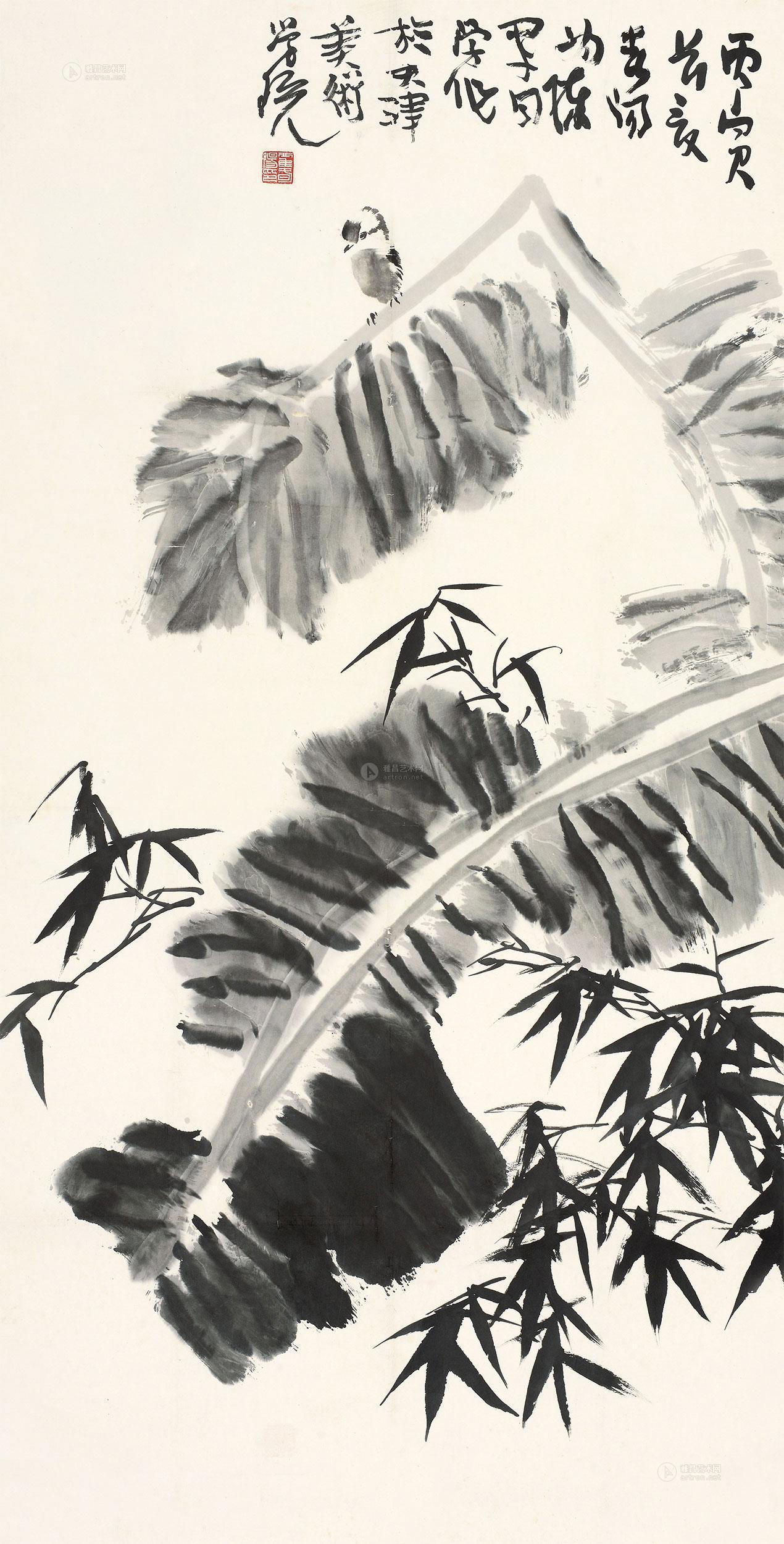 芭蕉小鸟-中国书画(二)-雅昌拍卖