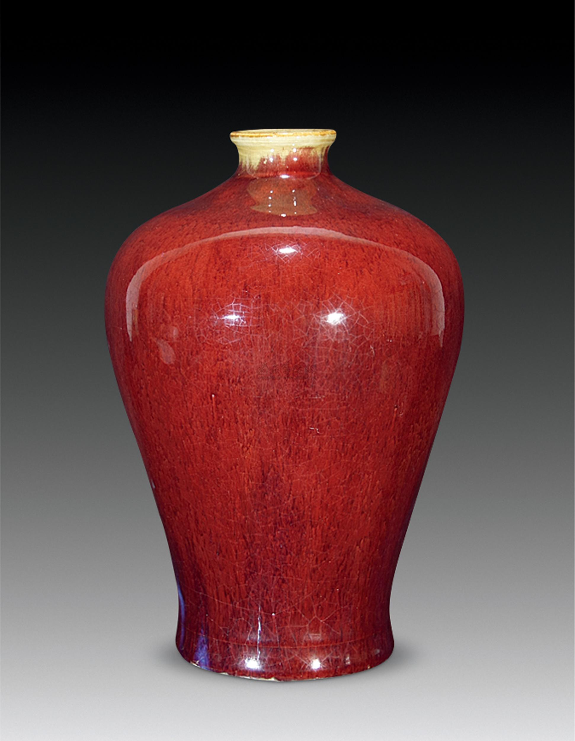 1410 清 钧红釉梅瓶