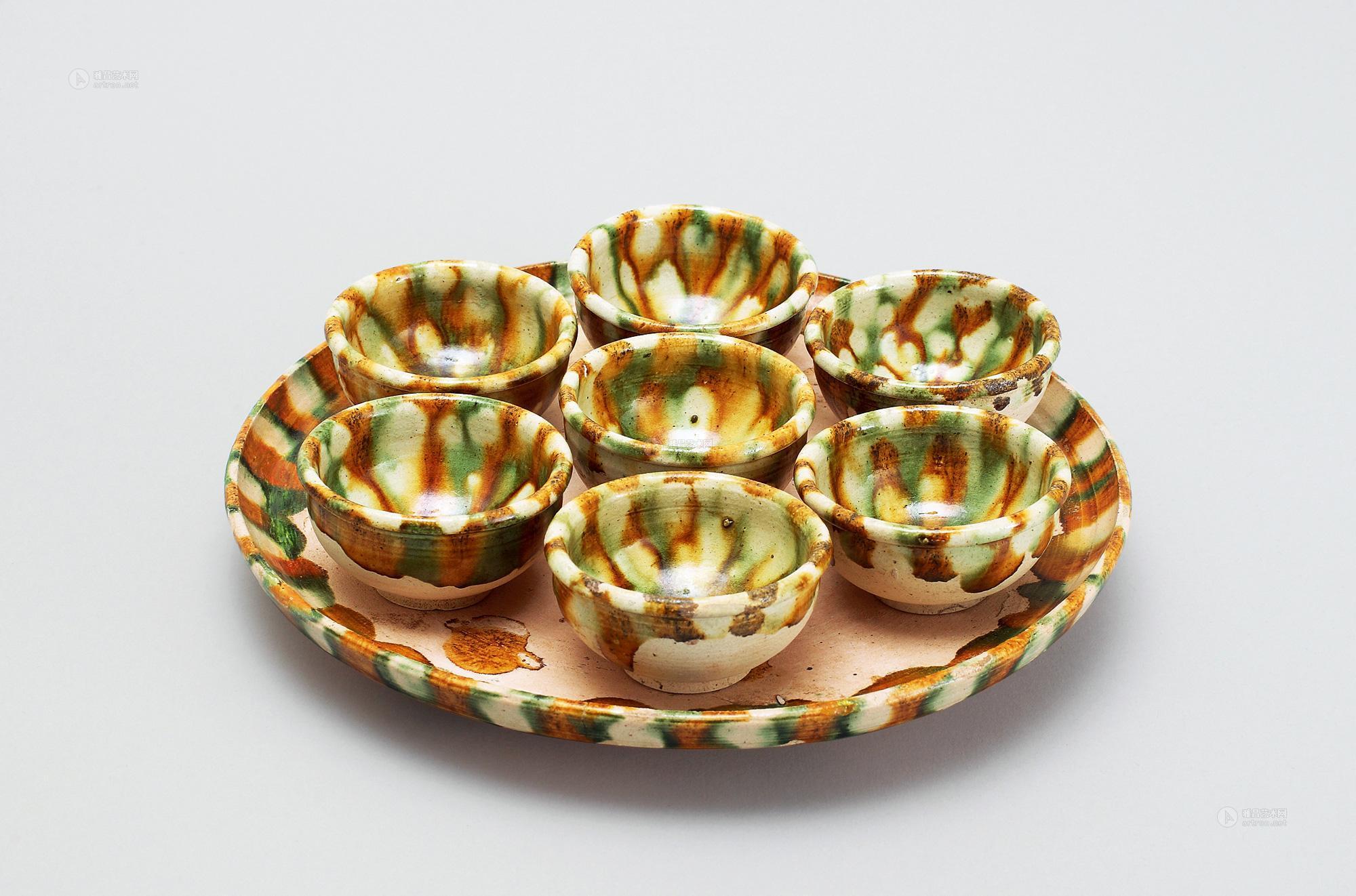 0706唐三彩七星盘