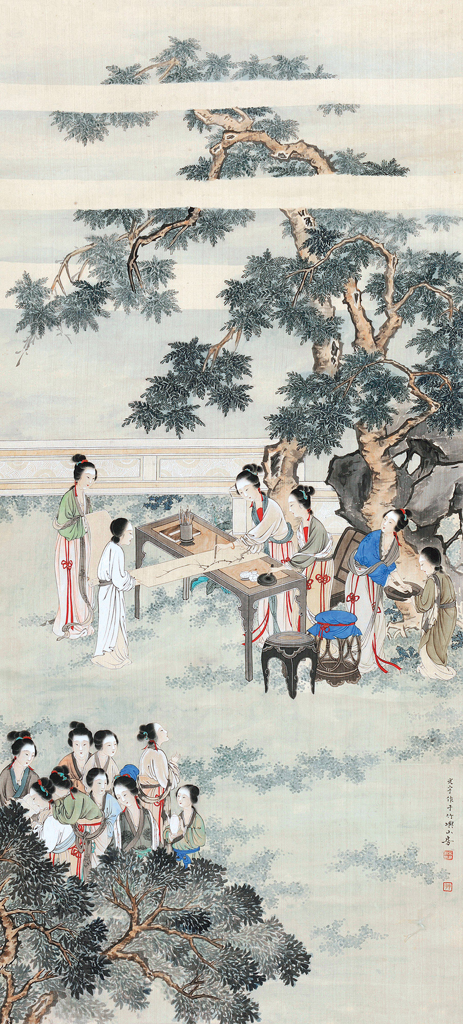 惜春作画图-中国近现代书画专场-雅昌拍卖