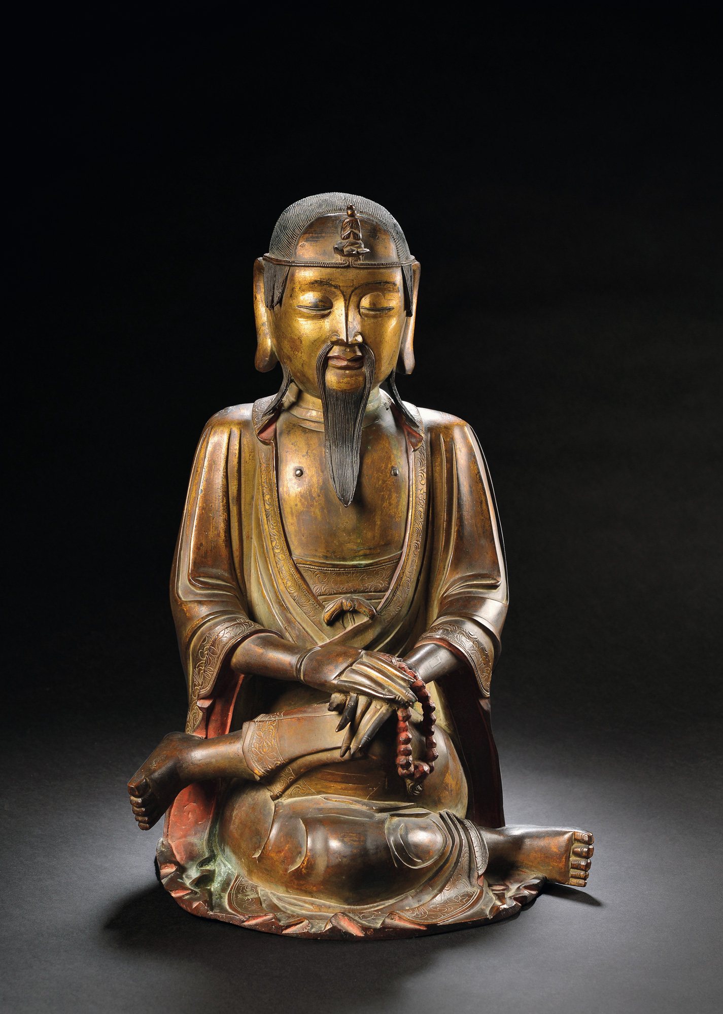 铜鎏金自在男相观音-法华万象—佛教艺术集珍-雅昌拍卖