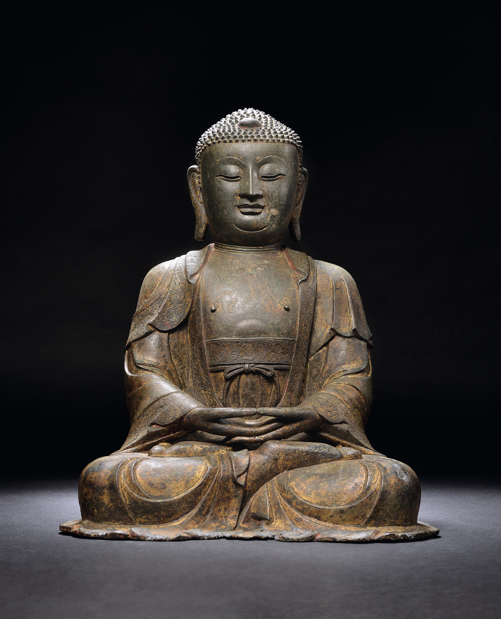 铜阿弥陀佛-梵珍妙品—御颐珍藏金铜佛像专场-雅昌拍卖