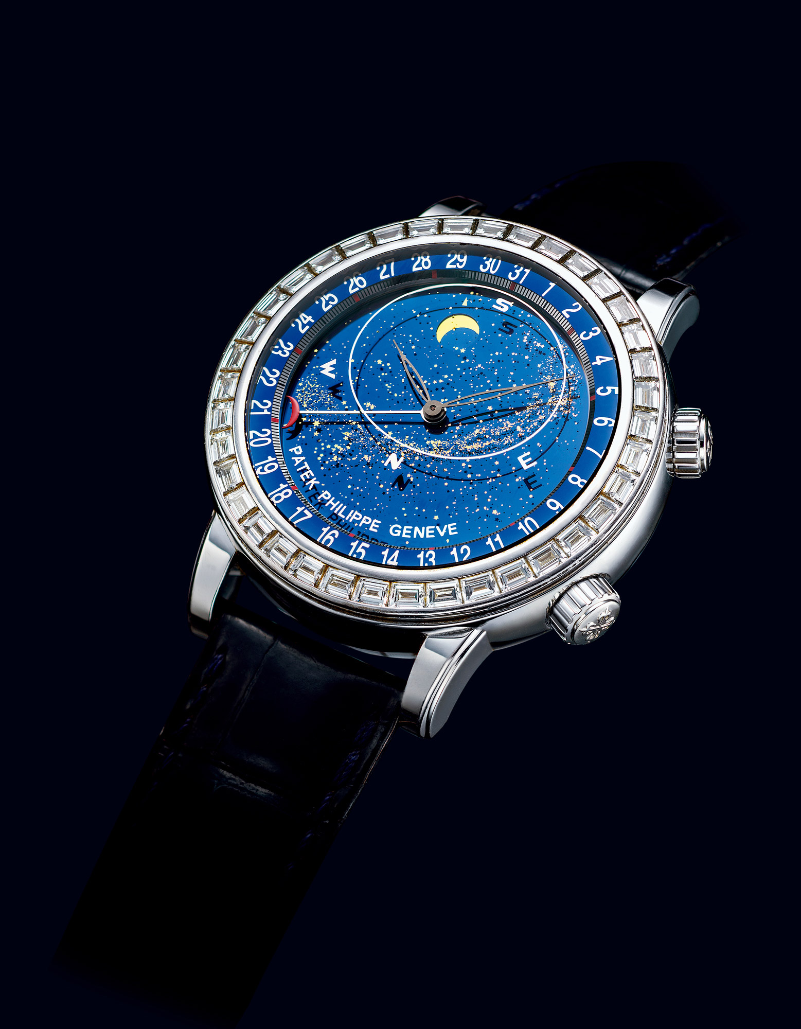 2315约2011年制百达翡丽celestialwithdate型号6104g非常精美罕有白金