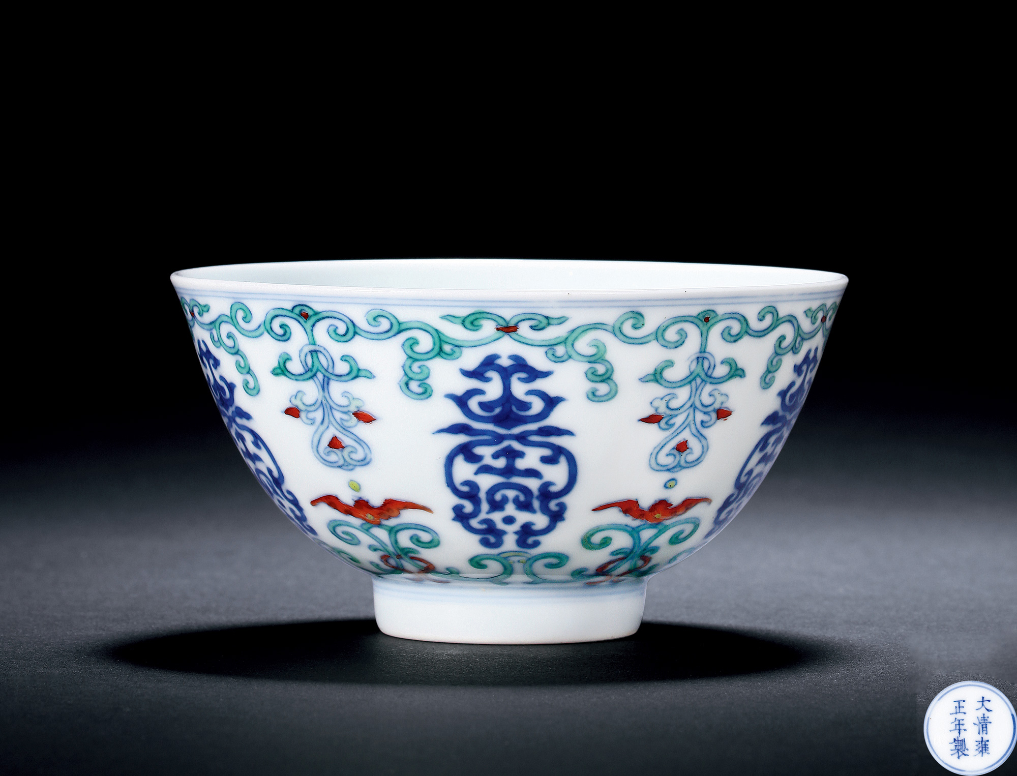 斗彩福寿花卉纹碗-中国古董珍玩专场-雅昌拍卖