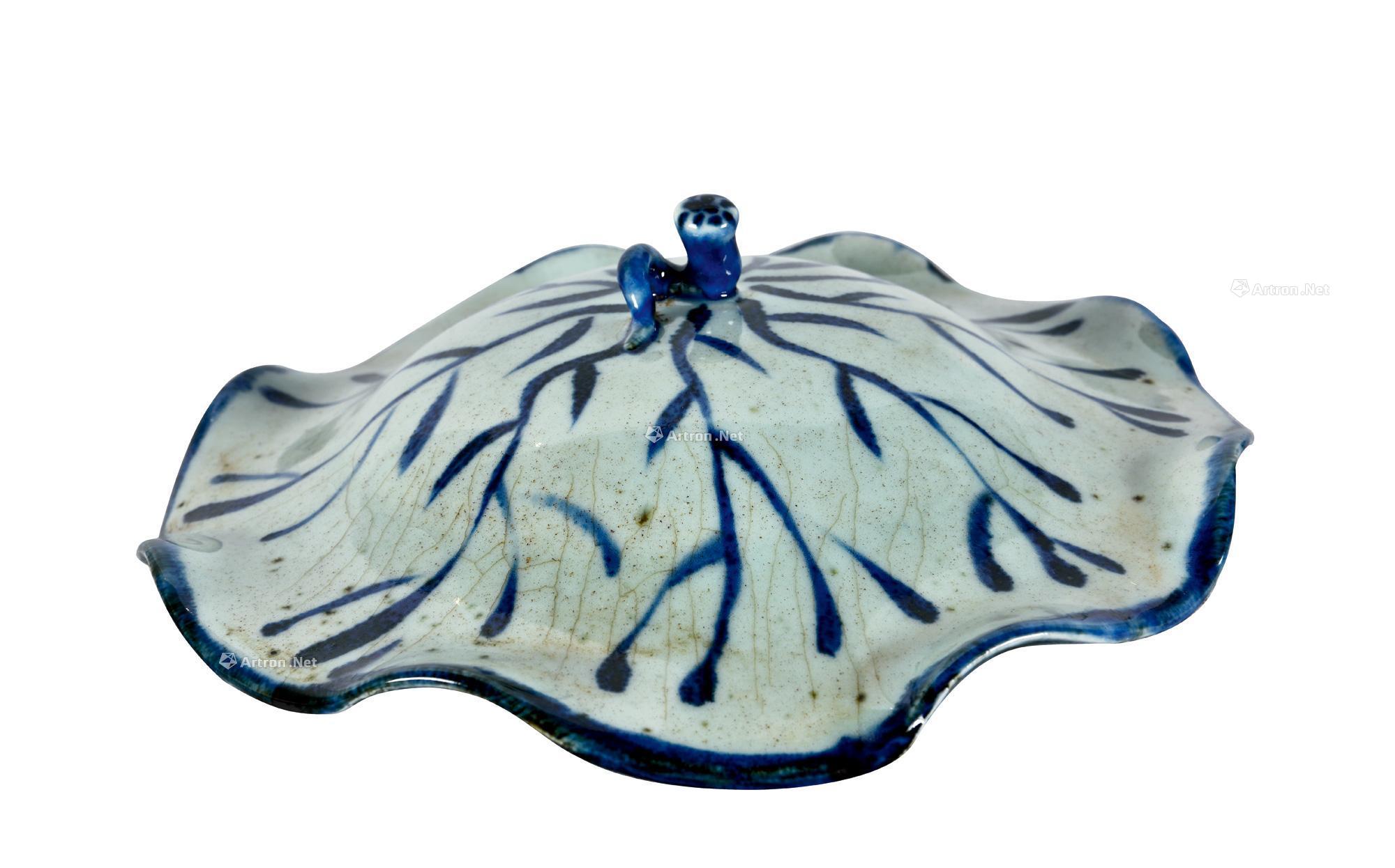 0640元青花荷叶盖