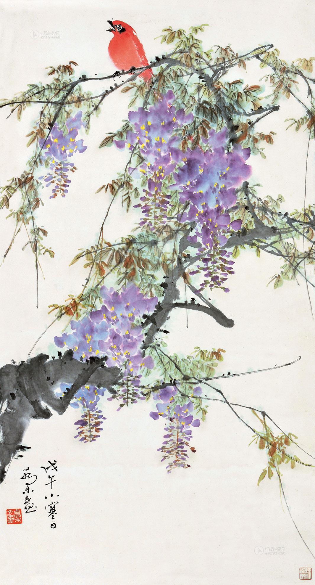 紫藤寿带-中国书画-雅昌拍卖