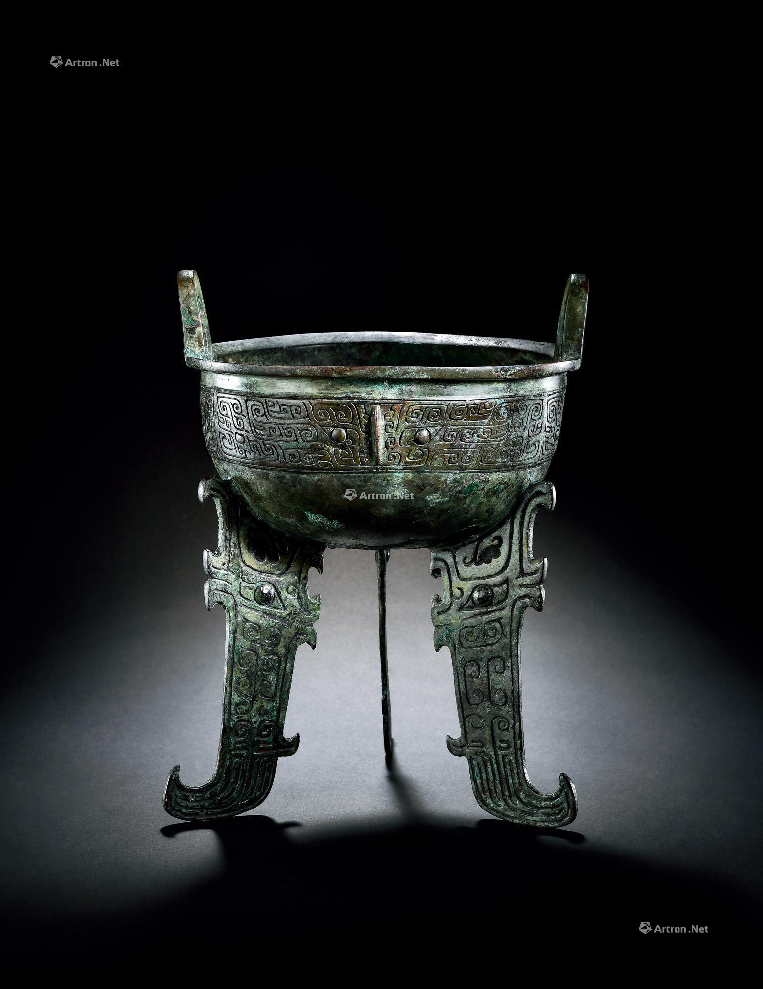 兽面纹夔龙扁足鼎-高古艺术专场-雅昌拍卖