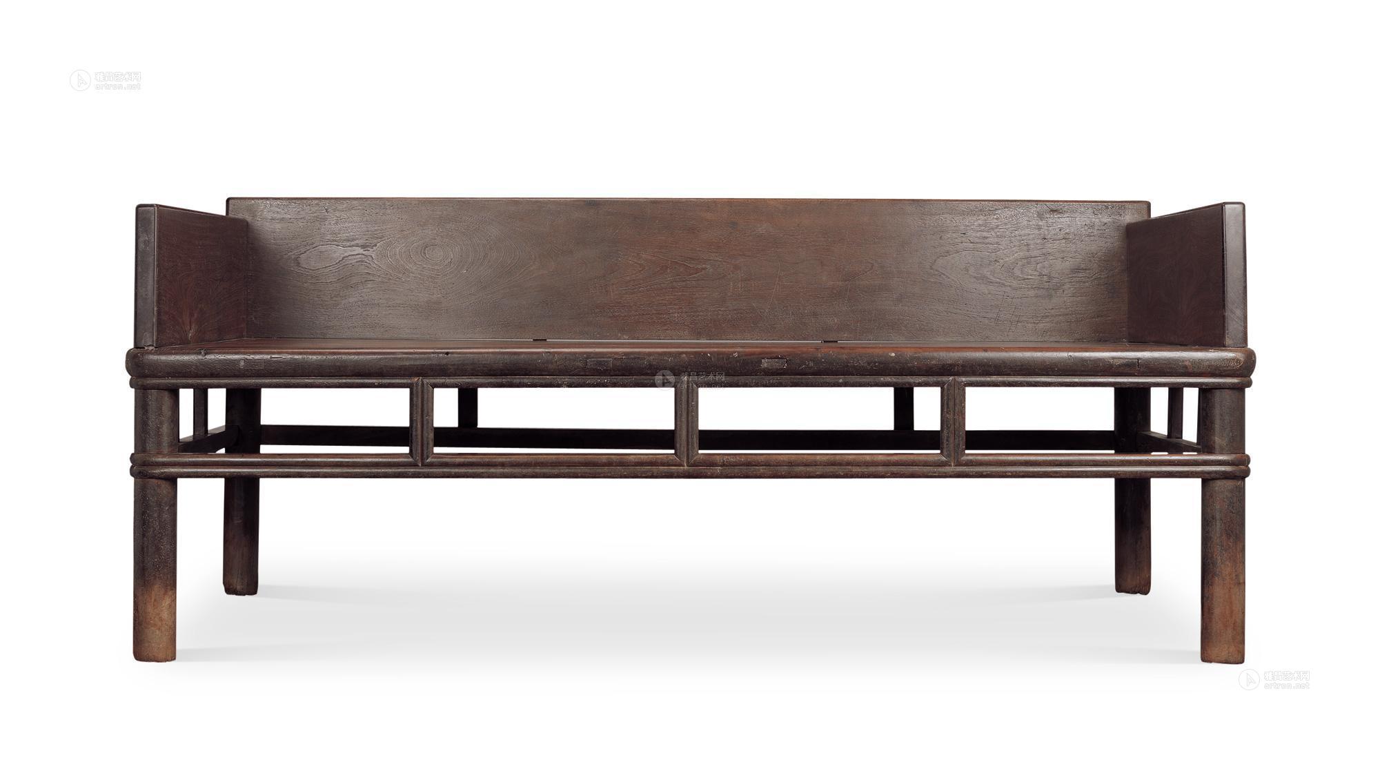 0707明末三屏风独板围子罗汉床