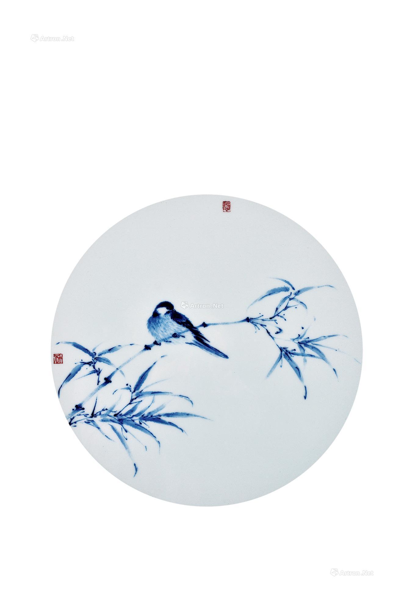 王亮 回眸61青花瓷板-景德镇现当代陶瓷专场-雅昌拍卖