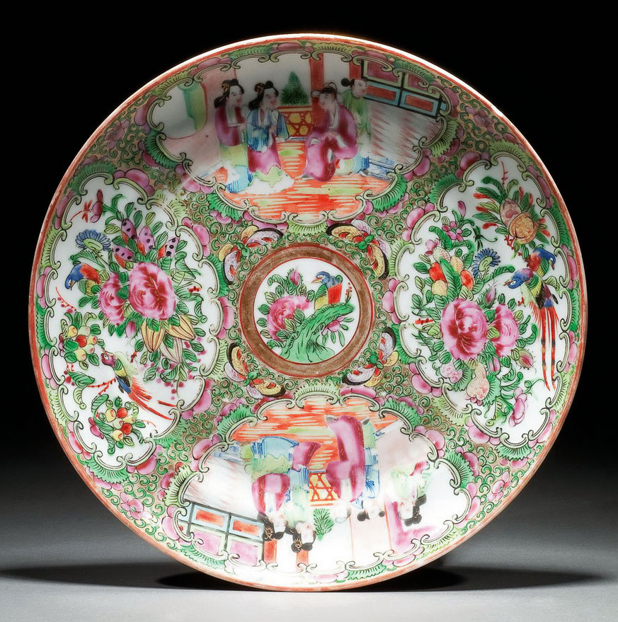 广彩人物纹盘-古董珍玩-雅昌拍卖
