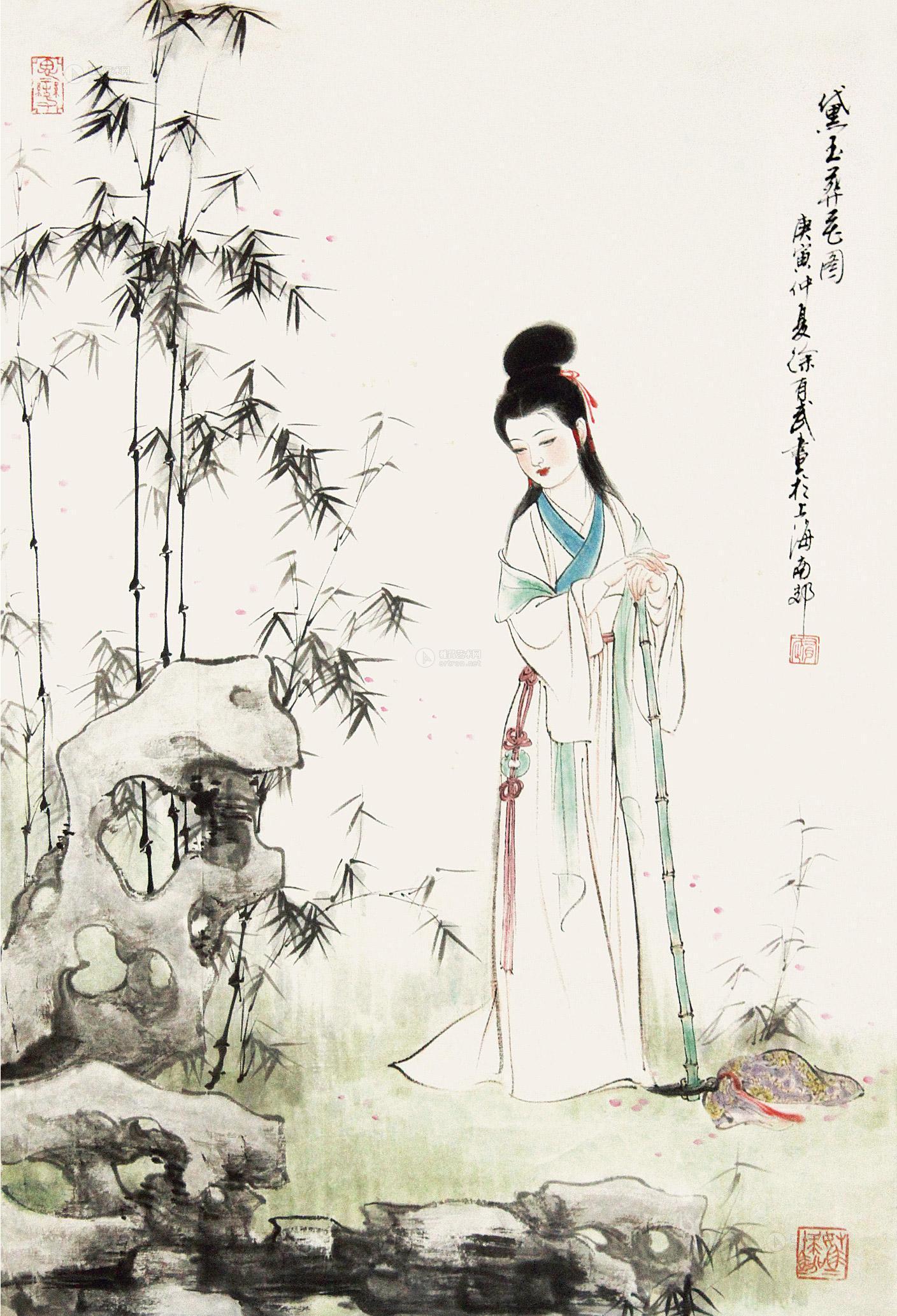 0013 黛玉葬花 立轴