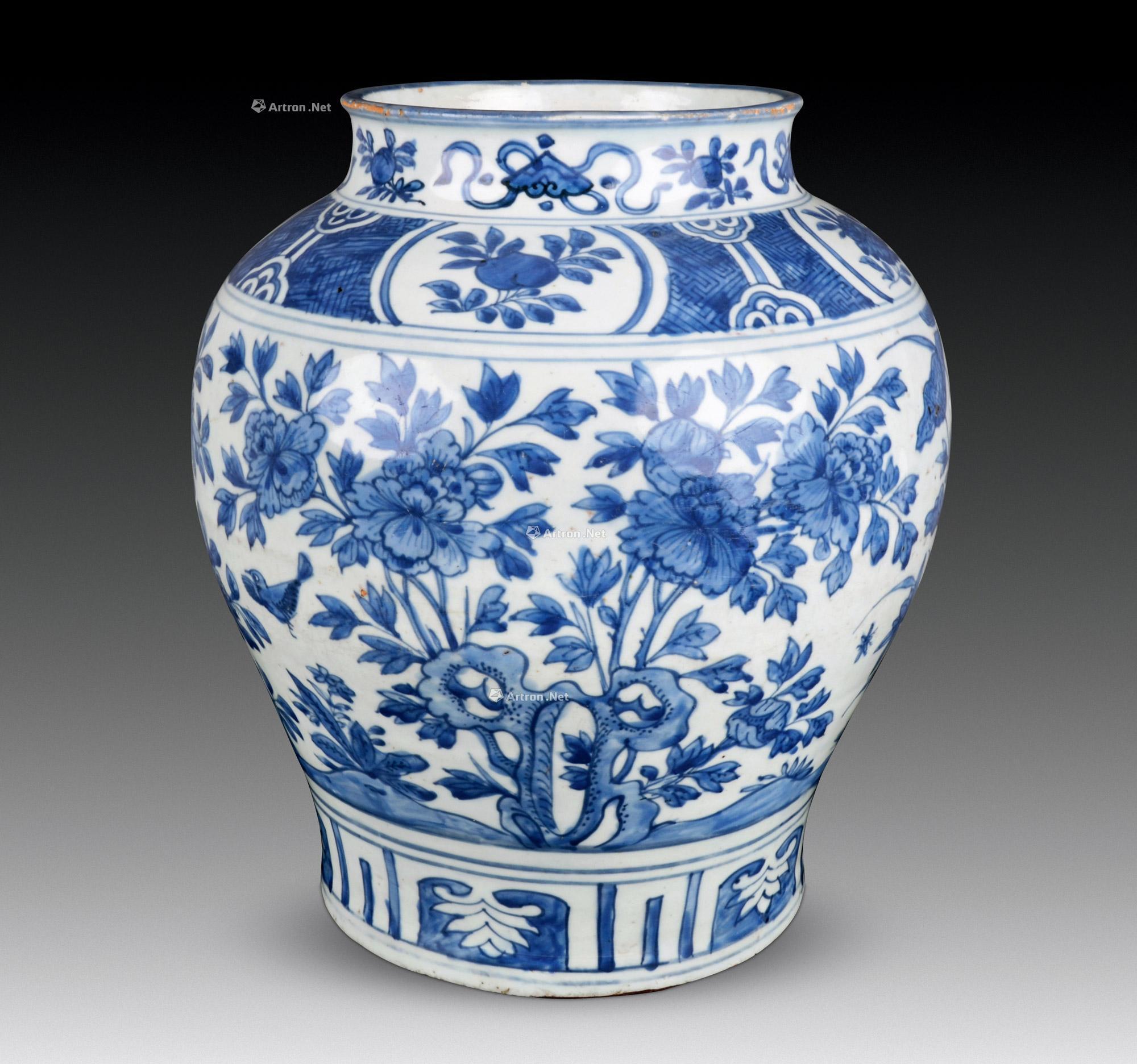 0277 明代嘉靖 青花大罐