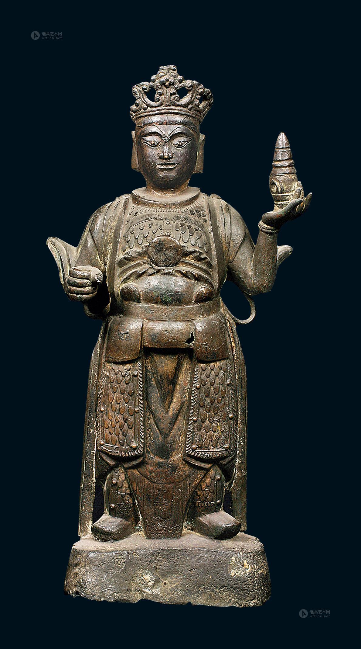 *2142 明 托塔天王铜造像