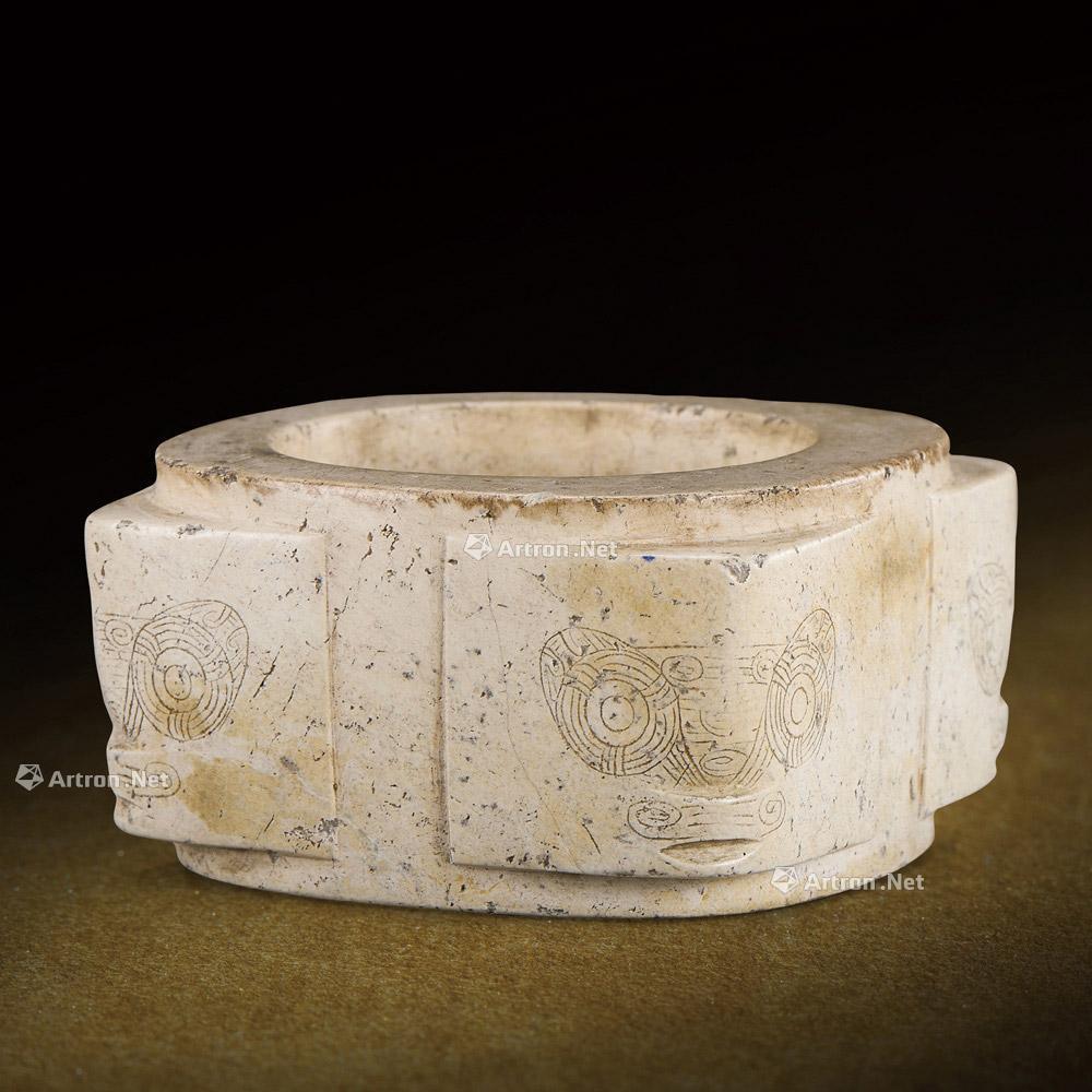 7098 新石器时代 良渚文化 「兽面」纹玉琮