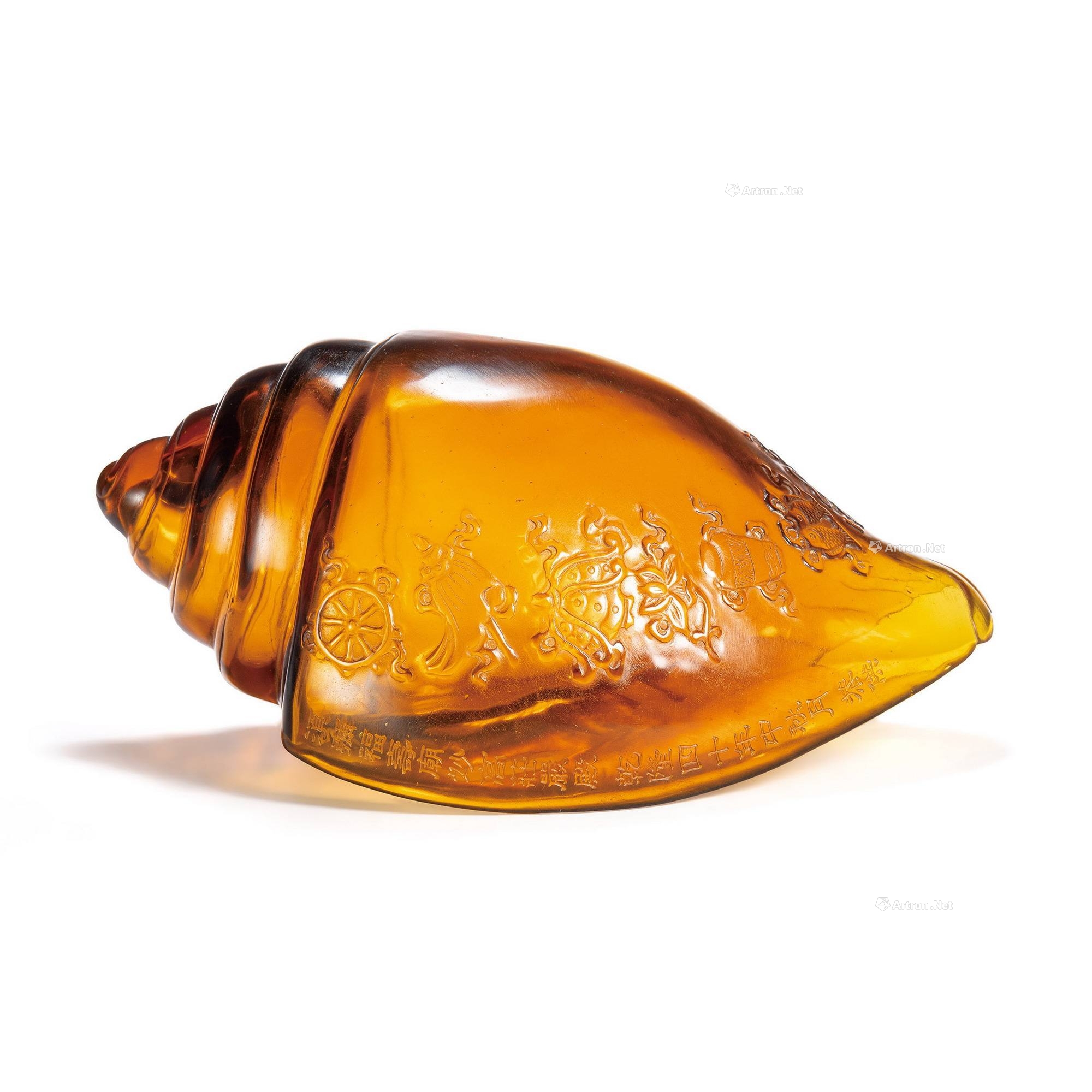 琉璃八吉祥纹海螺-中国艺术珍品-雅昌拍卖