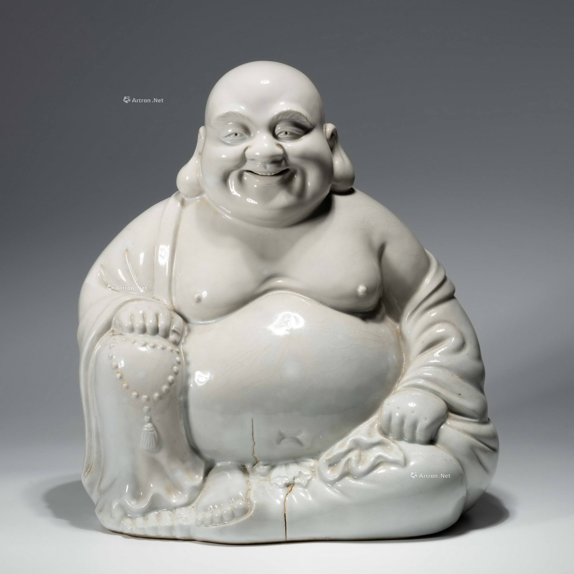 白磁布袋罗汉像-九州岛厳选200件第七回 无底价专场-雅昌拍卖
