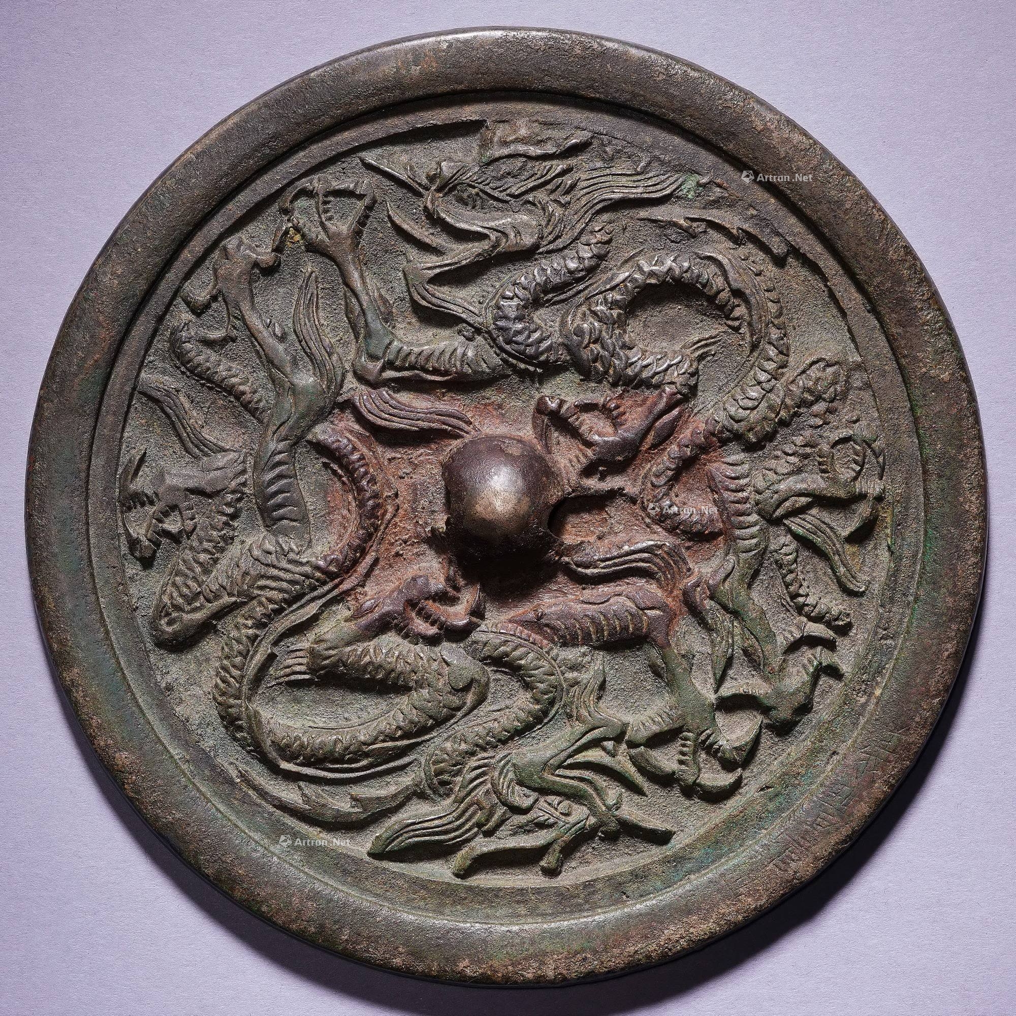 双龙纹镜-止水——明清铜镜专场-雅昌拍卖