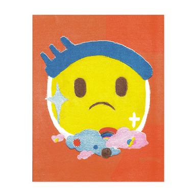 《Unhappy unreal series riso#003》静电场朔 限量签名版画