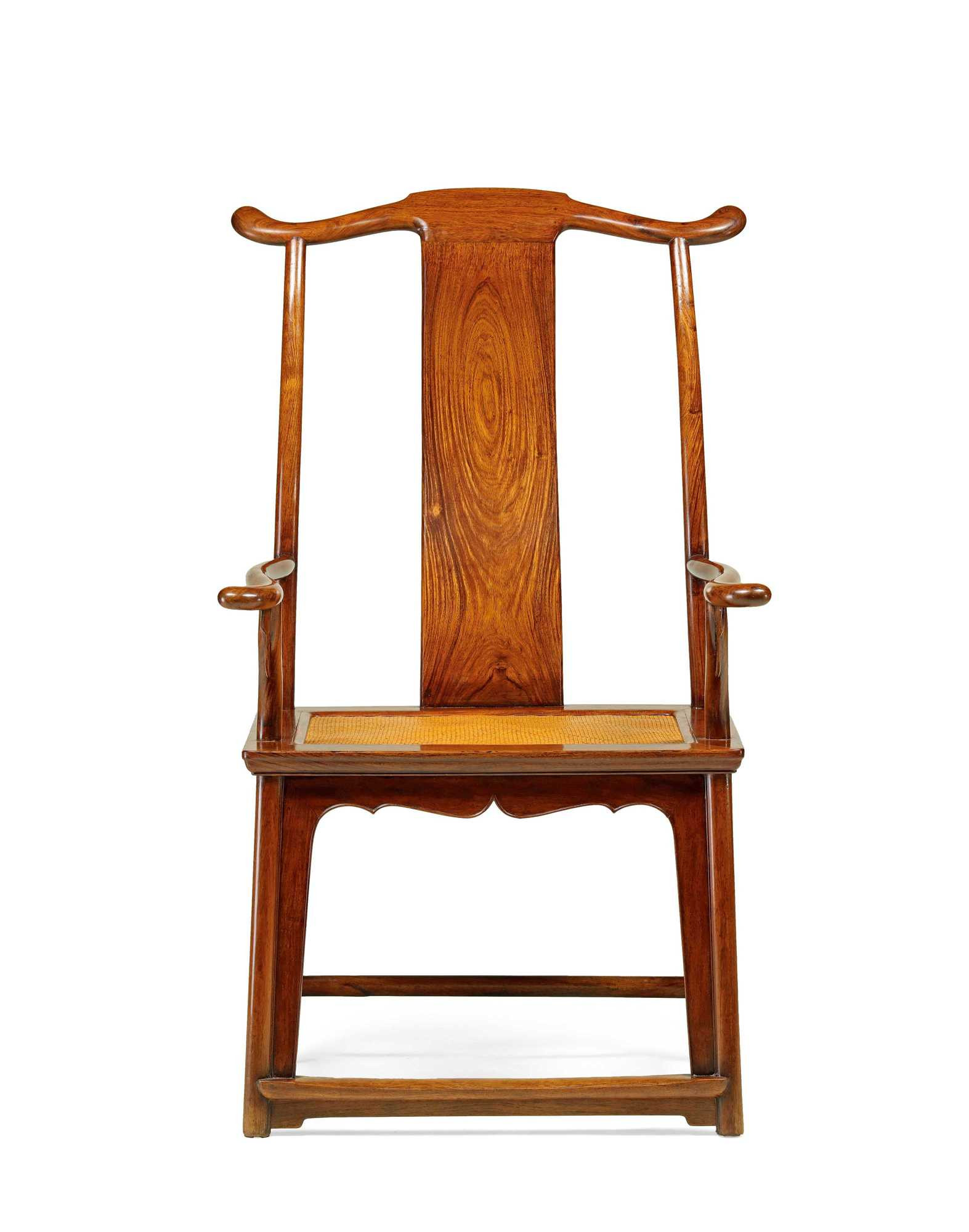 HUANGHUALI YOKE-BACKED “OFFICIAL’S HAT” ARMCHAIR WITH FOUR PROTRUDING ENDS