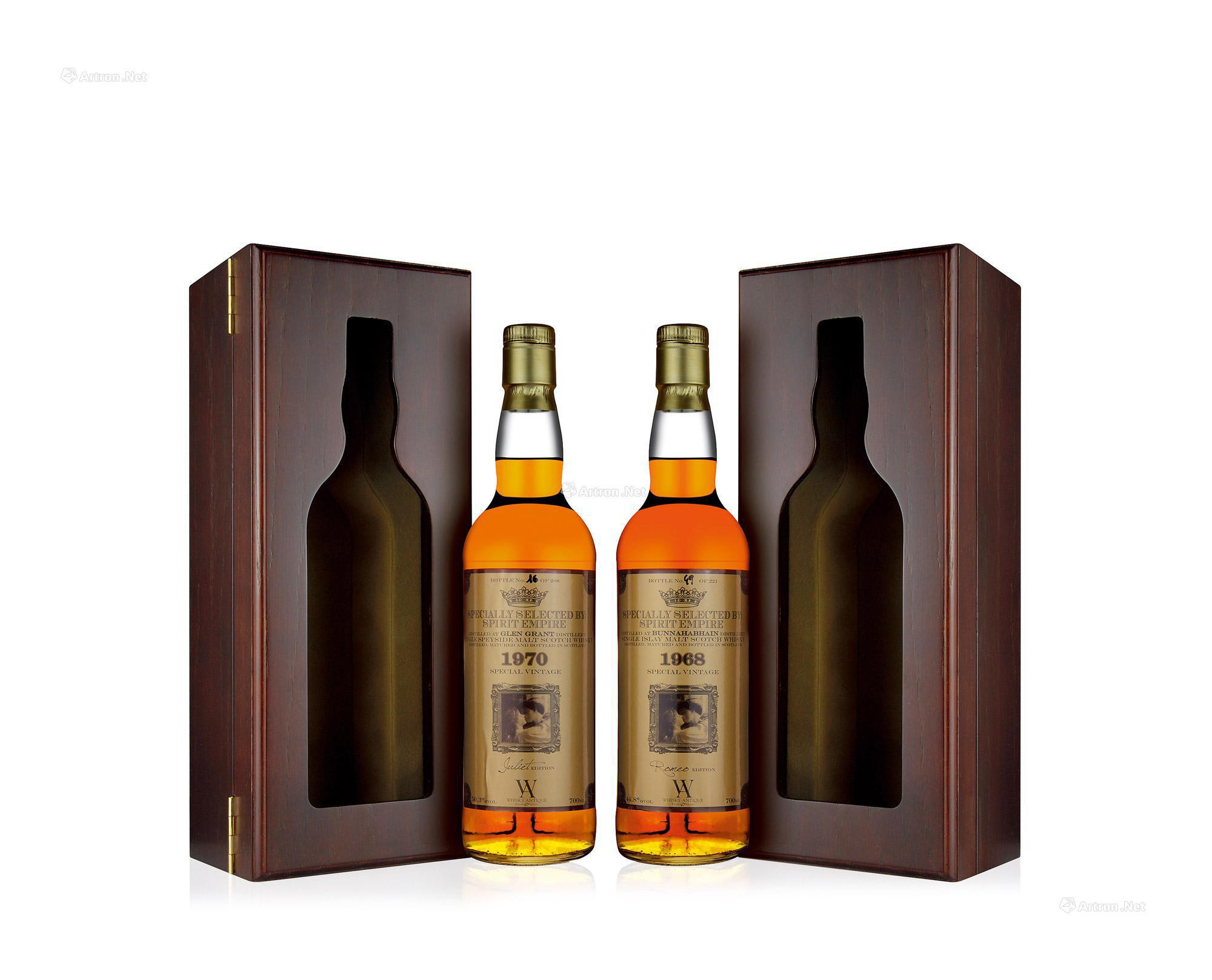 古仓装瓶：罗密欧（布纳哈本1968年）与朱丽叶（格兰冠1970年）单一麦芽威士忌