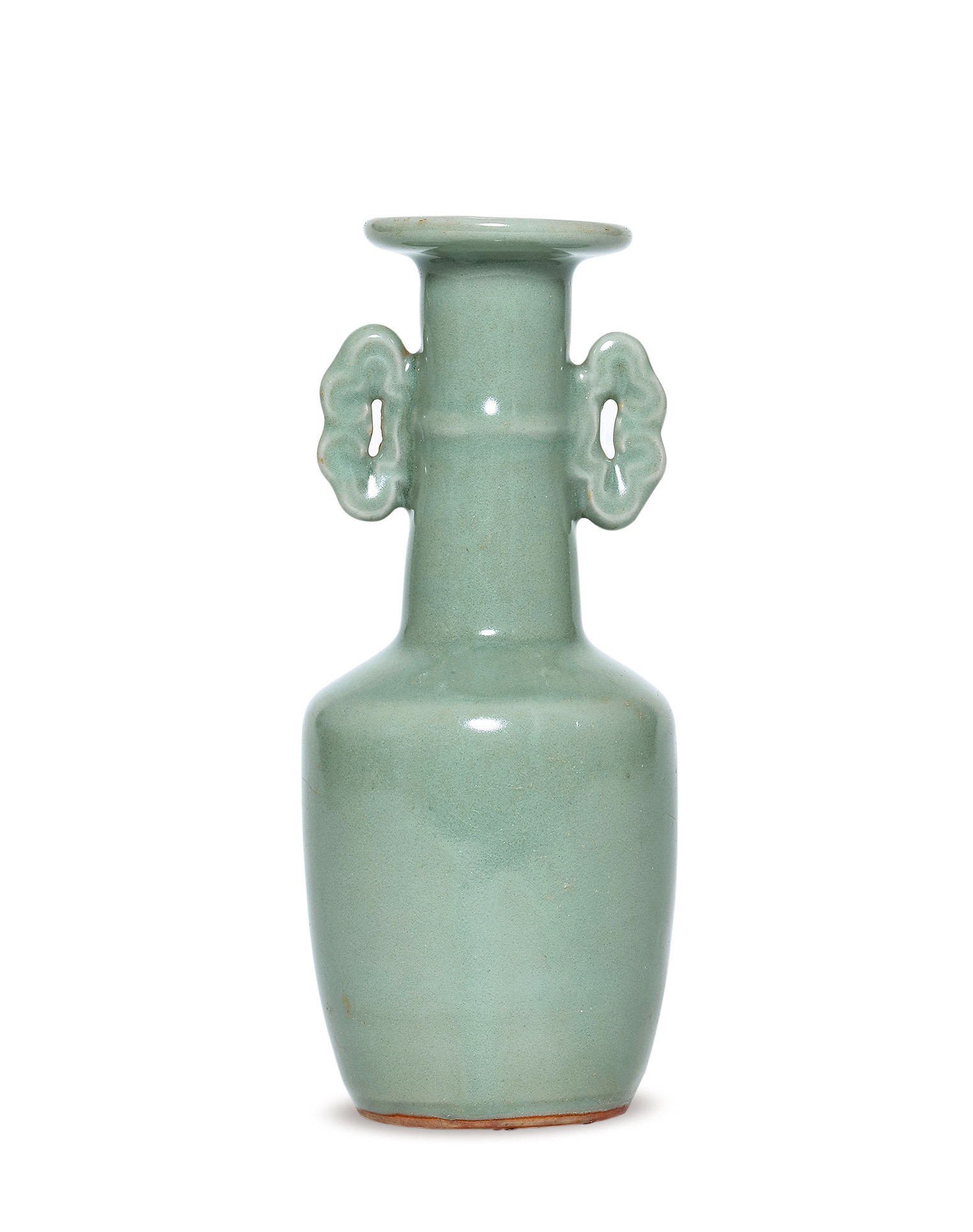 A LONGQUAN WARE VASE WITH HANDLES DESIGN