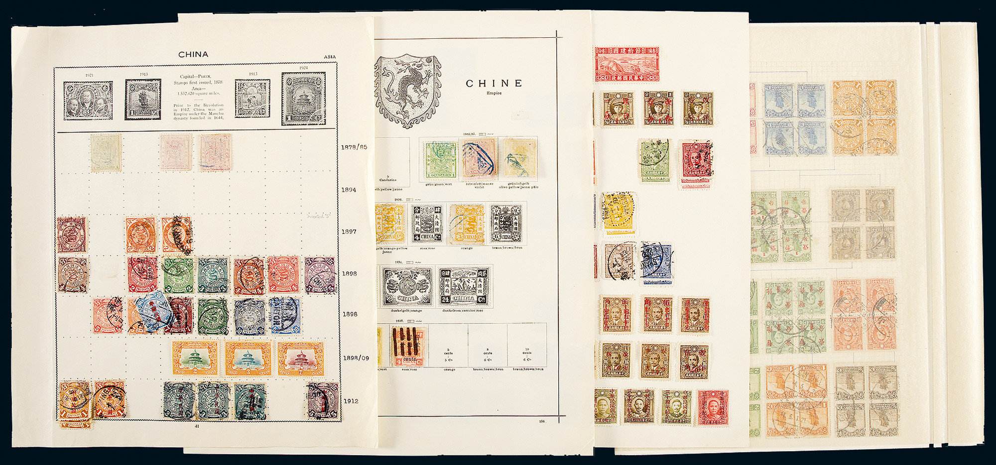 Qing ROC & PRC Stamp album of 1800，please view