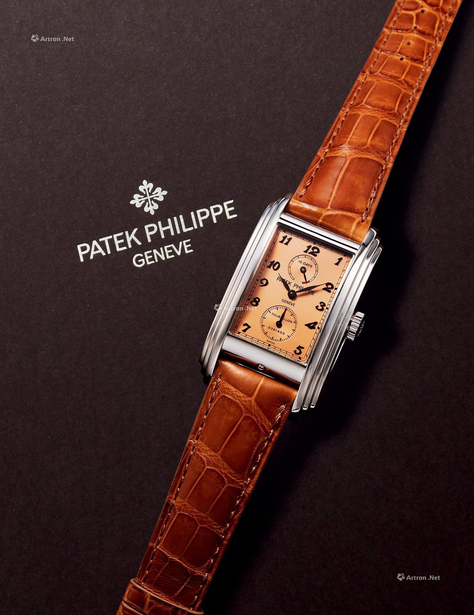 PATEK PHILIPPE A PLATINUM TOURBILLON MANUALLY-WOUND WRISTWATCH WITH 10 DAYS POWER-RESERVE INDICATION