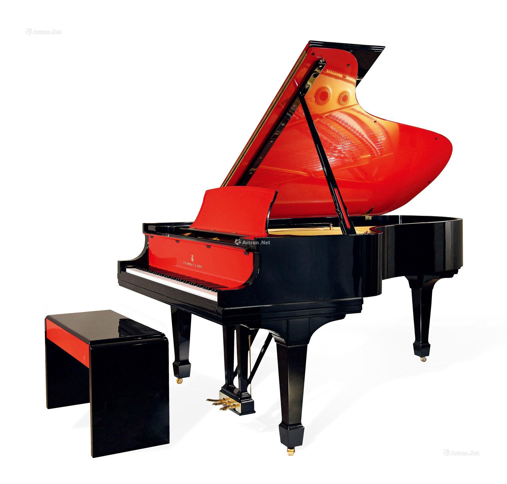 STEINWAY & SONS A “RED POP” MODEL B GRAND PIANO