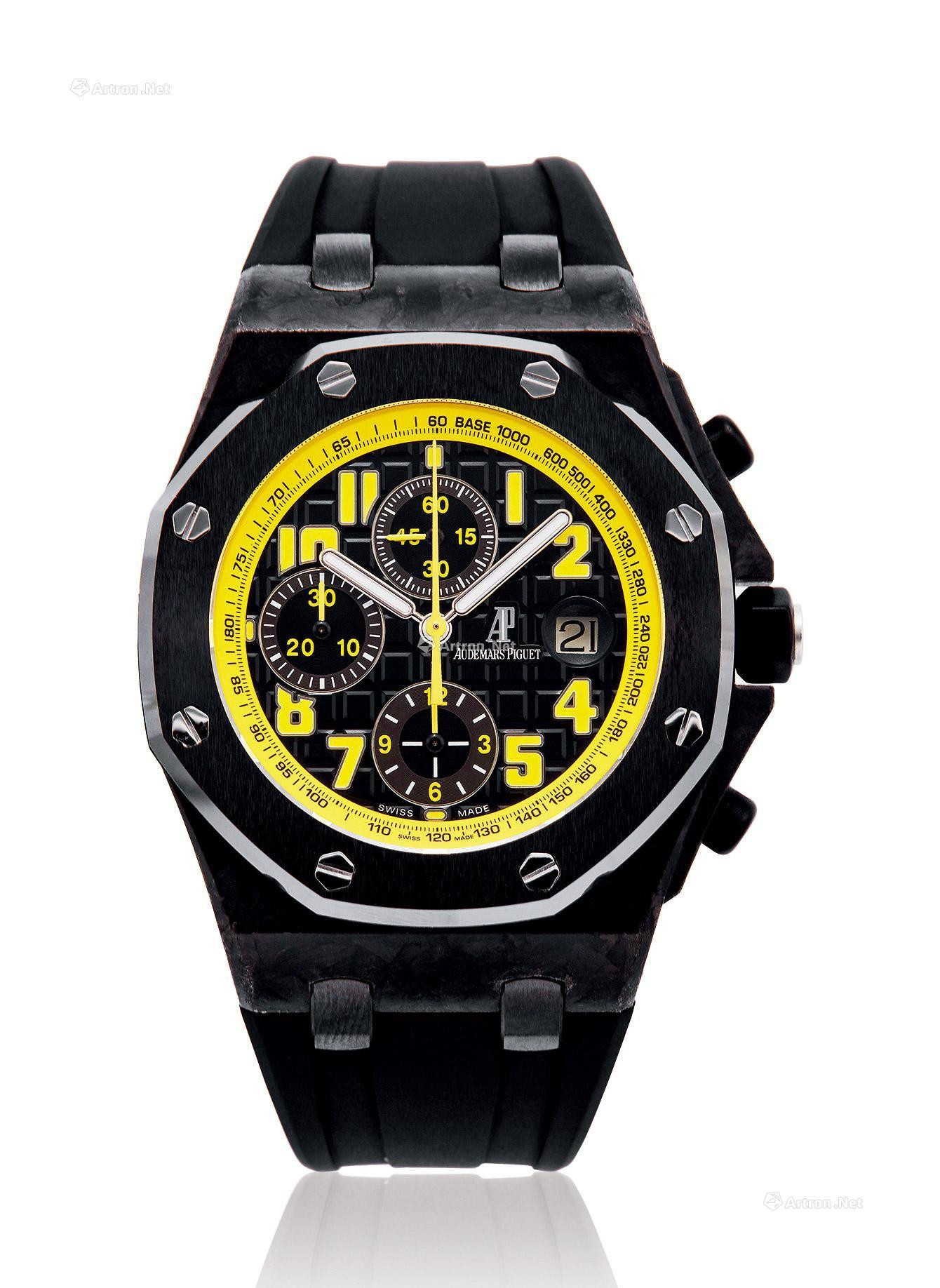 AUDEMARS PIGUET A TITANIUM CHRONOGRAPH MANUALLY-WOUND WRISTWATCH WITH DATE AND SECOND INDICATION