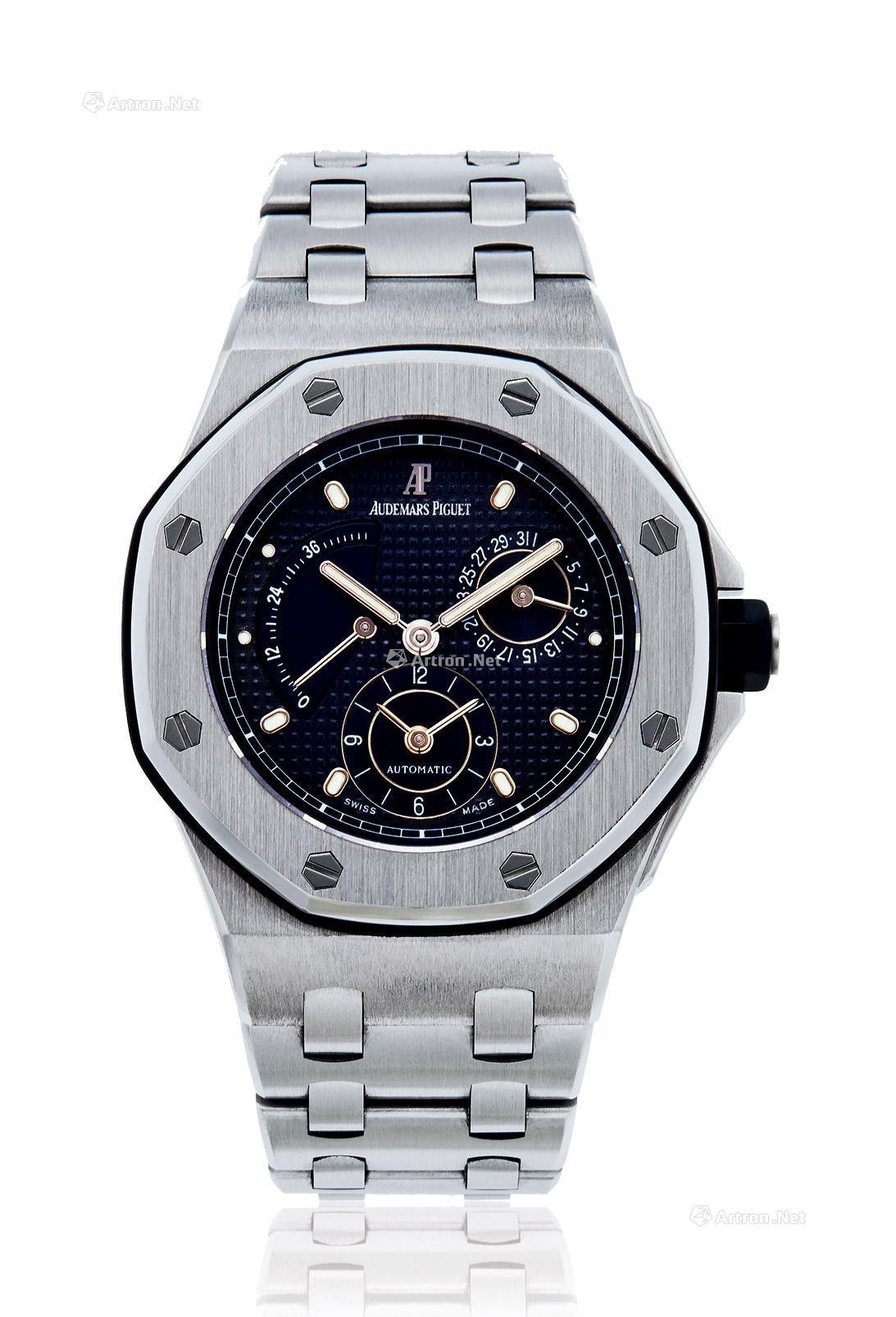 AUDEMARS PIGUET A STAINLESS STEEL AUTOMATIC WRISTWATCH WITH 8 DAYS POWER-RESERVE AND DATE INDICATION