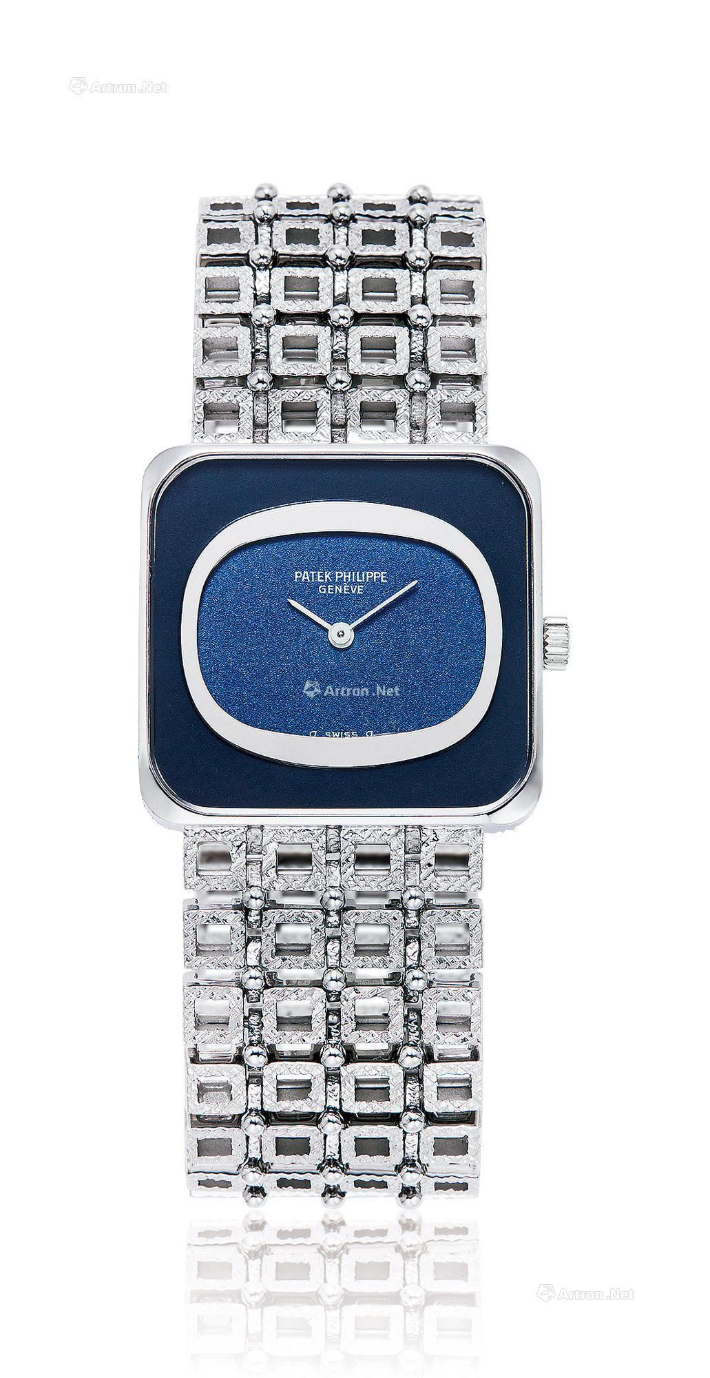 PATEK PHILIPPE A LADY’S WHITE GOLD MANUALLY-WOUND WRISTWATCH
