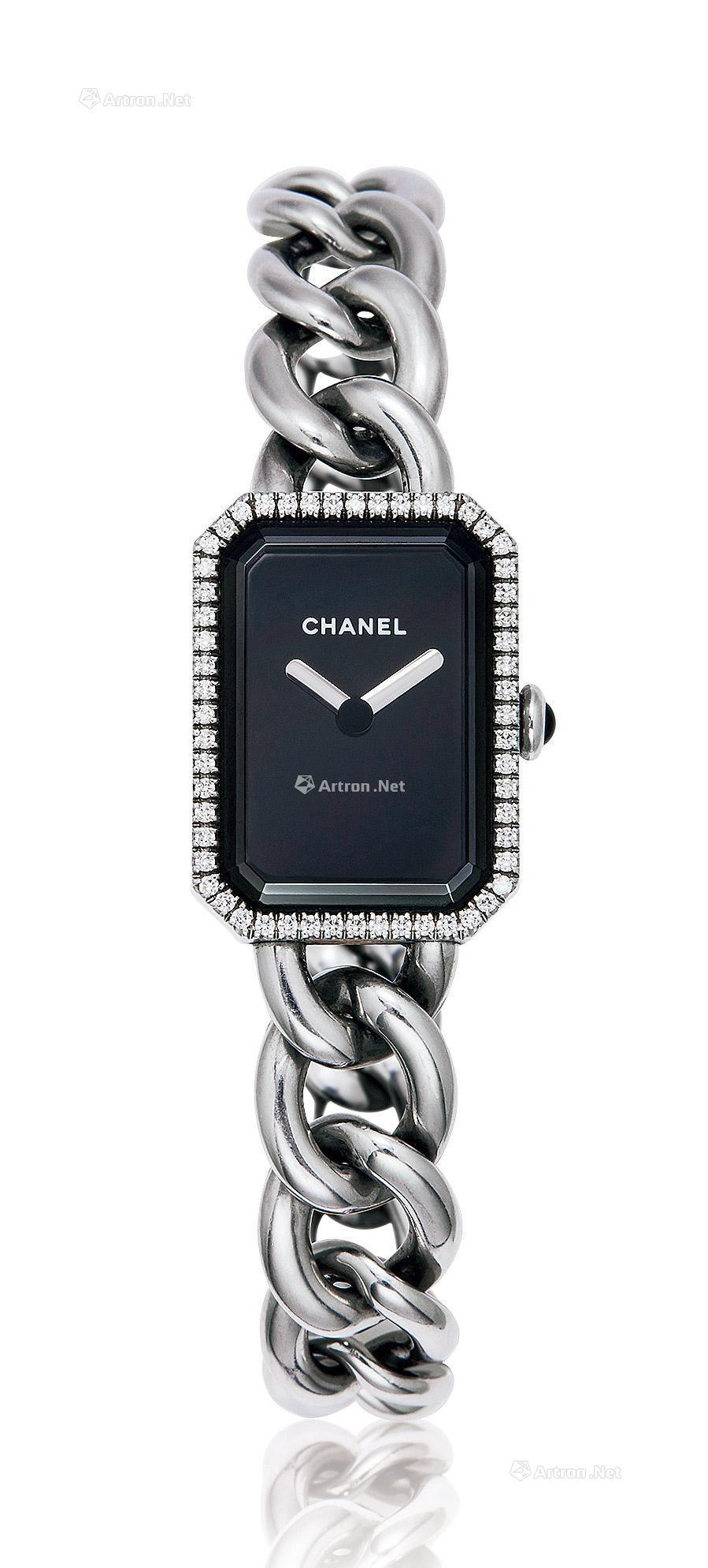 CHANEL A LADY’S STAINLESS STEEL AND DIAMOND-SET WRISTWATCH