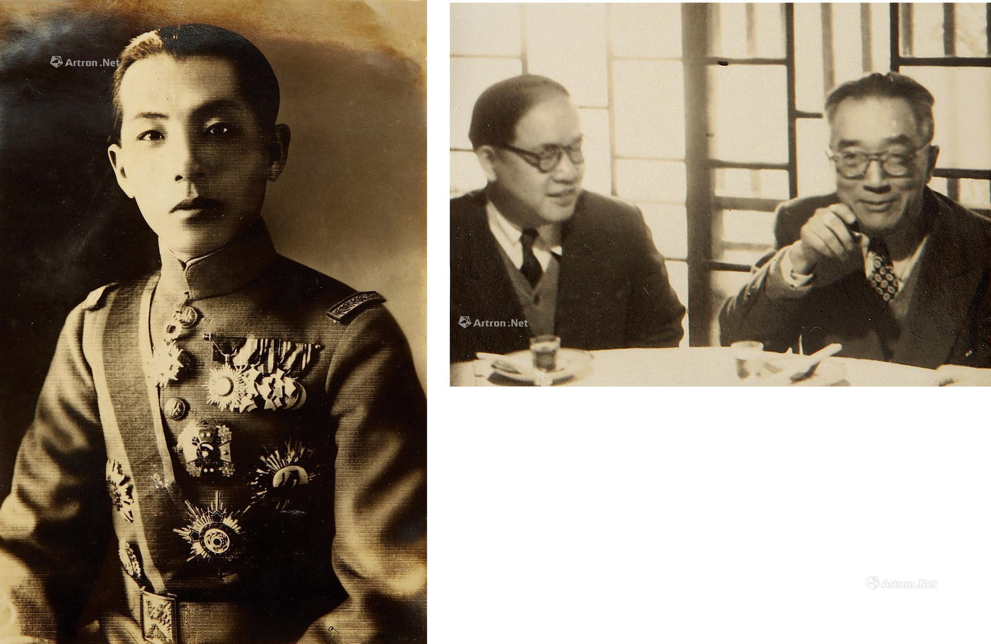 One group of two photos of Hu Shi， Qian Siliang and Zhang Xueliang